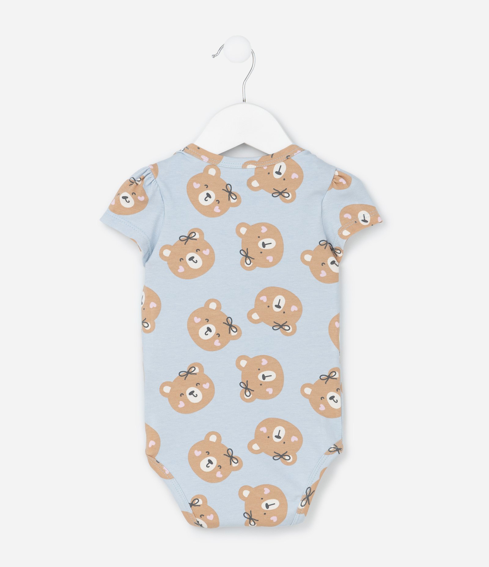 Body Infantil com Estampa de Ursinho - Tam 0 a 18 Meses Azul 3