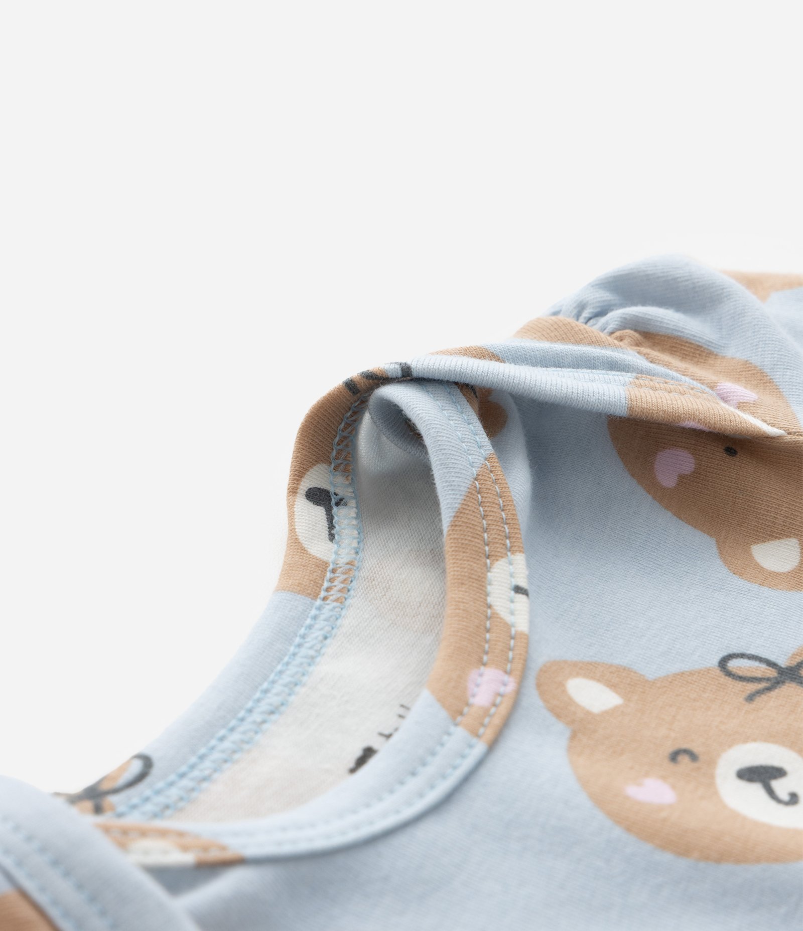 Body Infantil com Estampa de Ursinho - Tam 0 a 18 Meses Azul 5