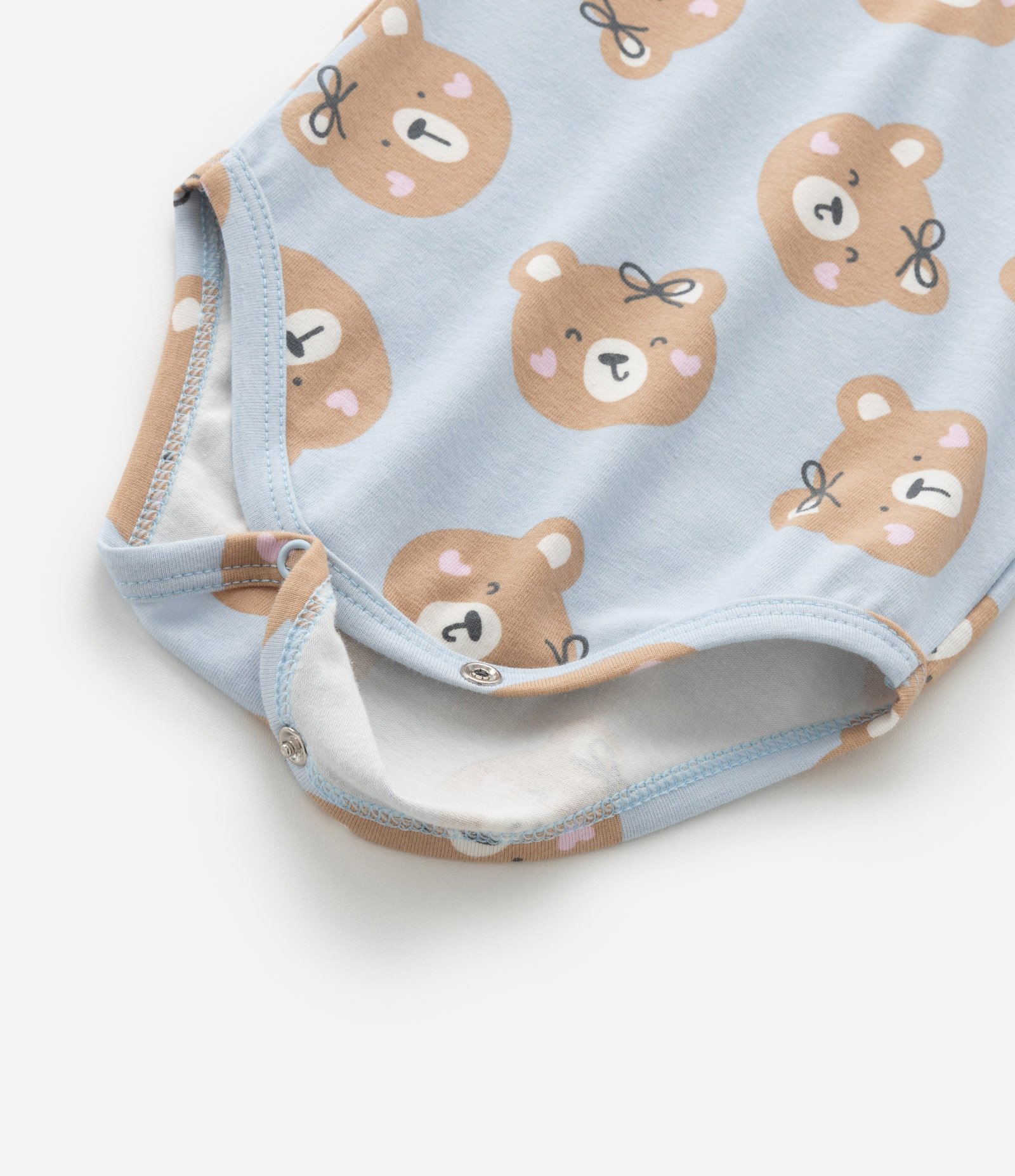 Body Infantil com Estampa de Ursinho - Tam 0 a 18 Meses Azul 6