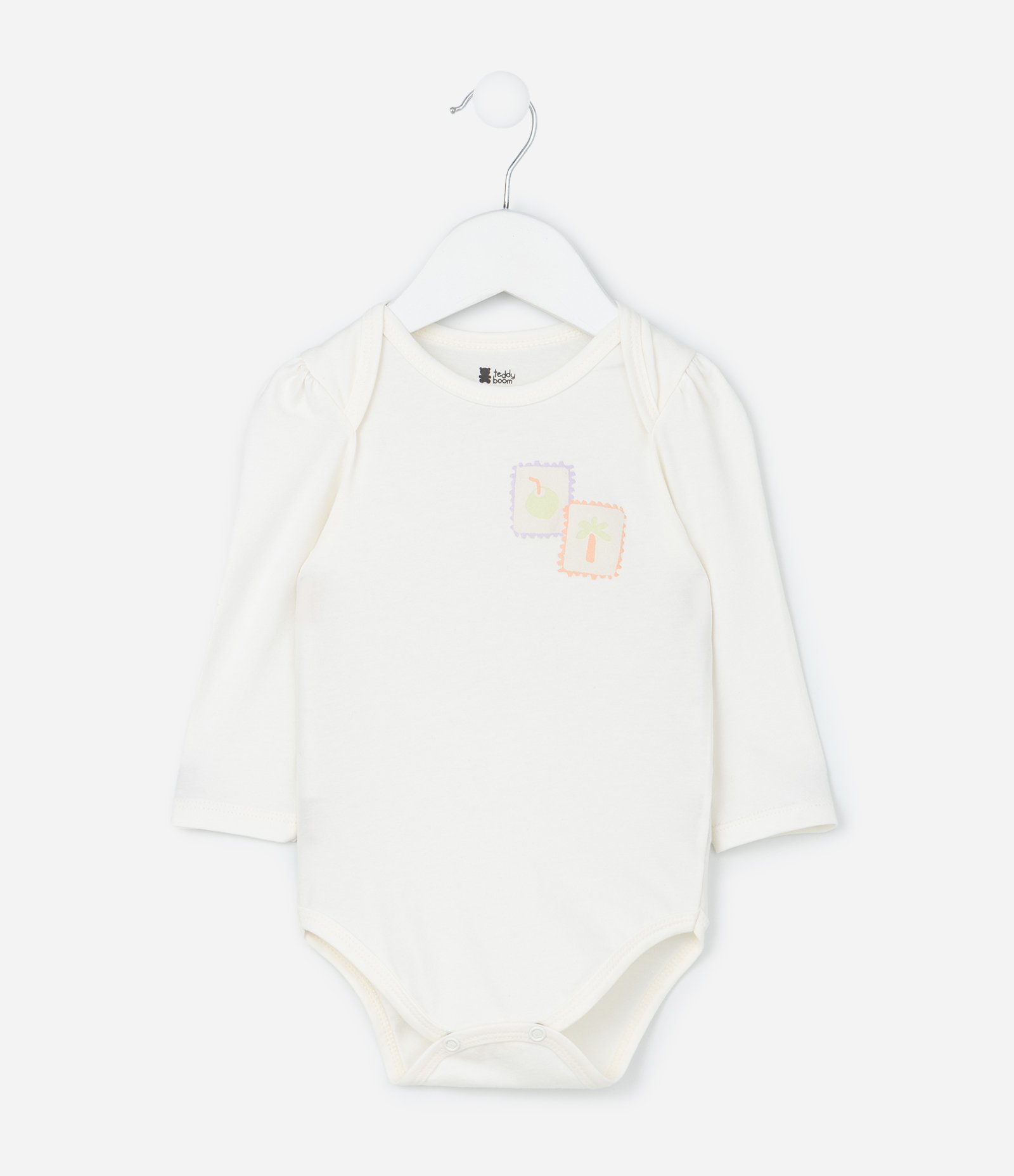 Body Infantil com Estampa Frente e Costas Verão - Tam 0 A 18 meses Off White 2