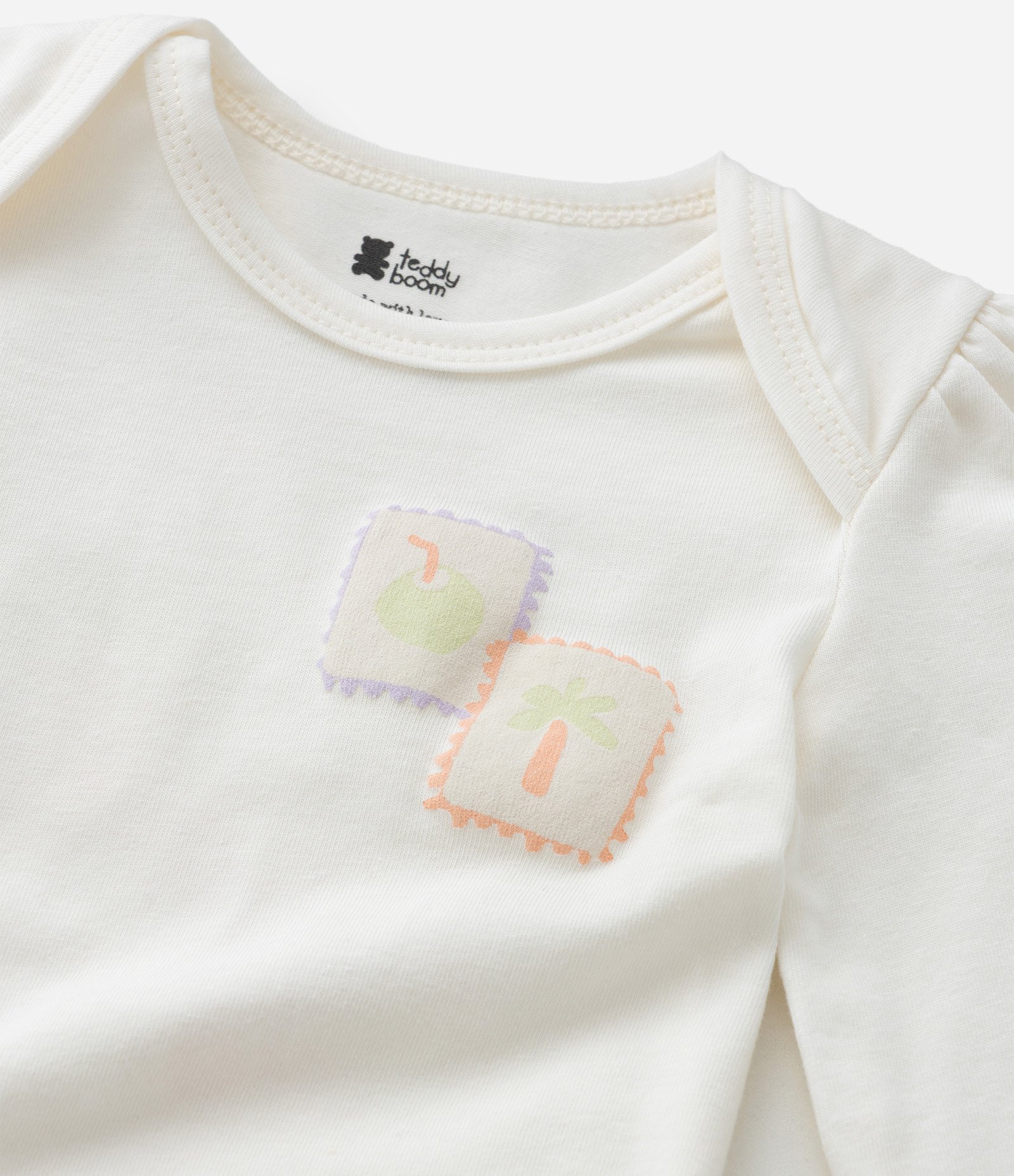 Body Infantil com Estampa Frente e Costas Verão - Tam 0 A 18 meses Off White 8