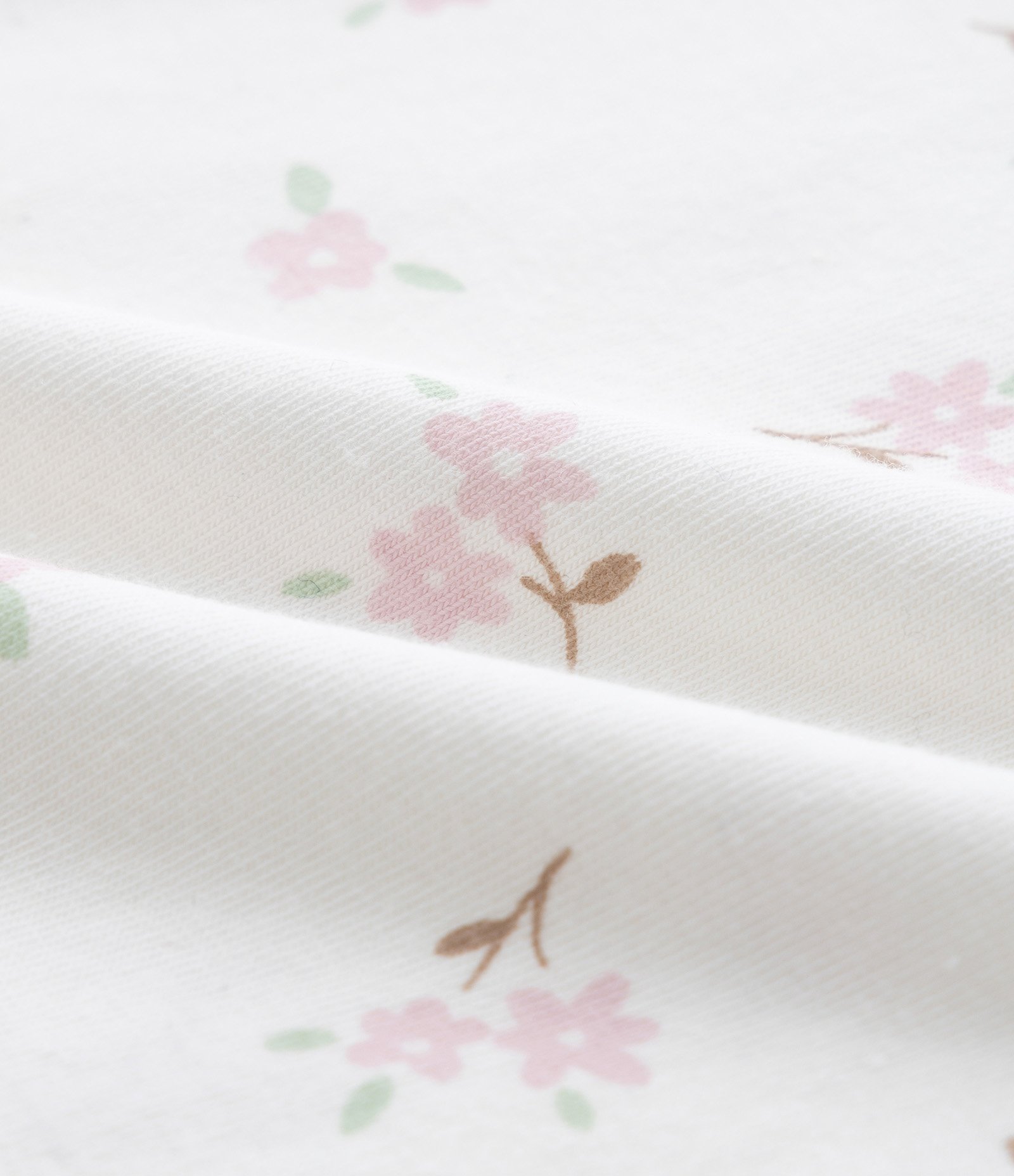 Kit 03 Bodies Infantis com Estampa Flores - Tam 0 a 18 meses Verde/Branco/Rosa 4