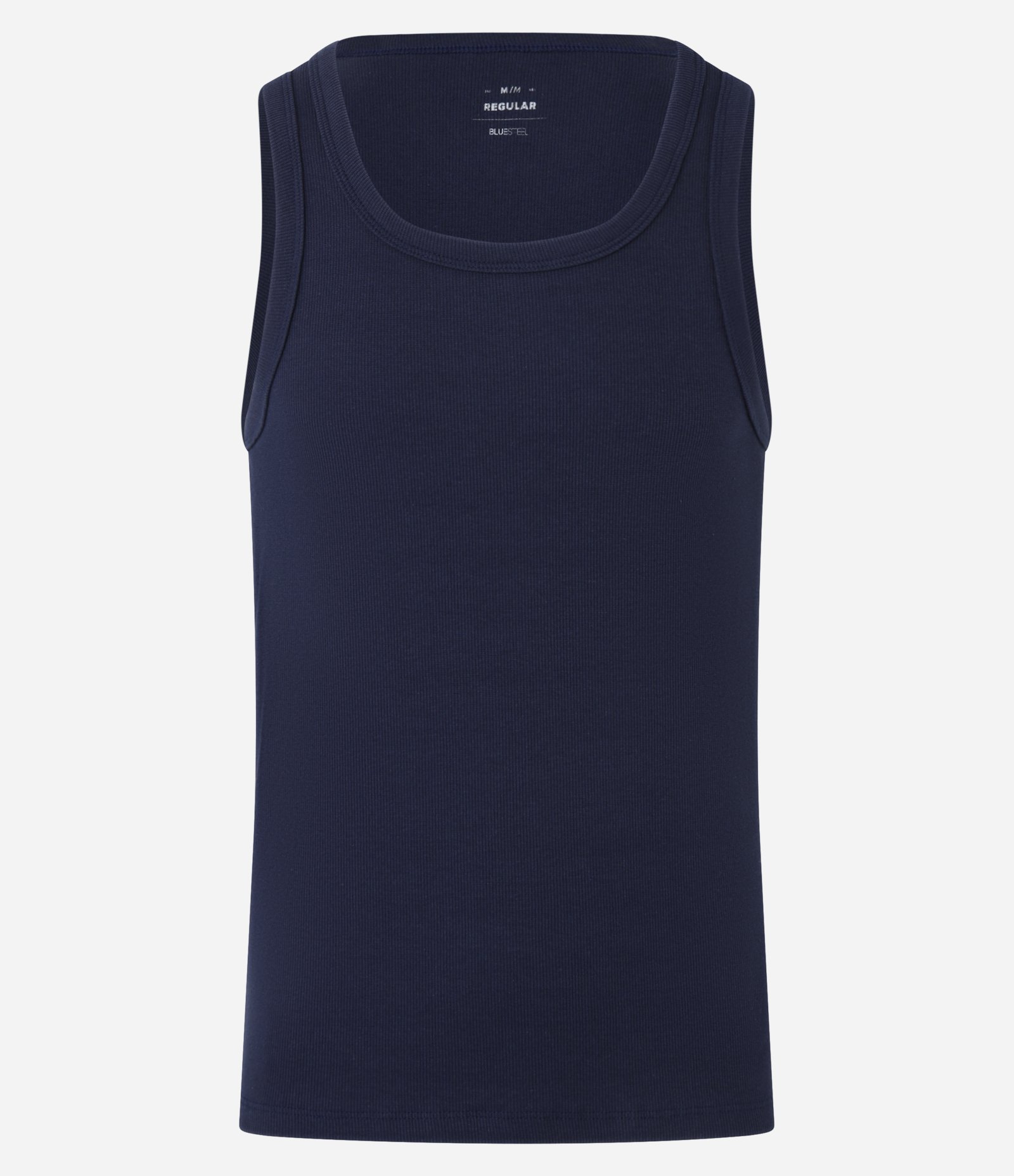 Regata Regular Básica em Ribana de Algodão Azul marinho 2
