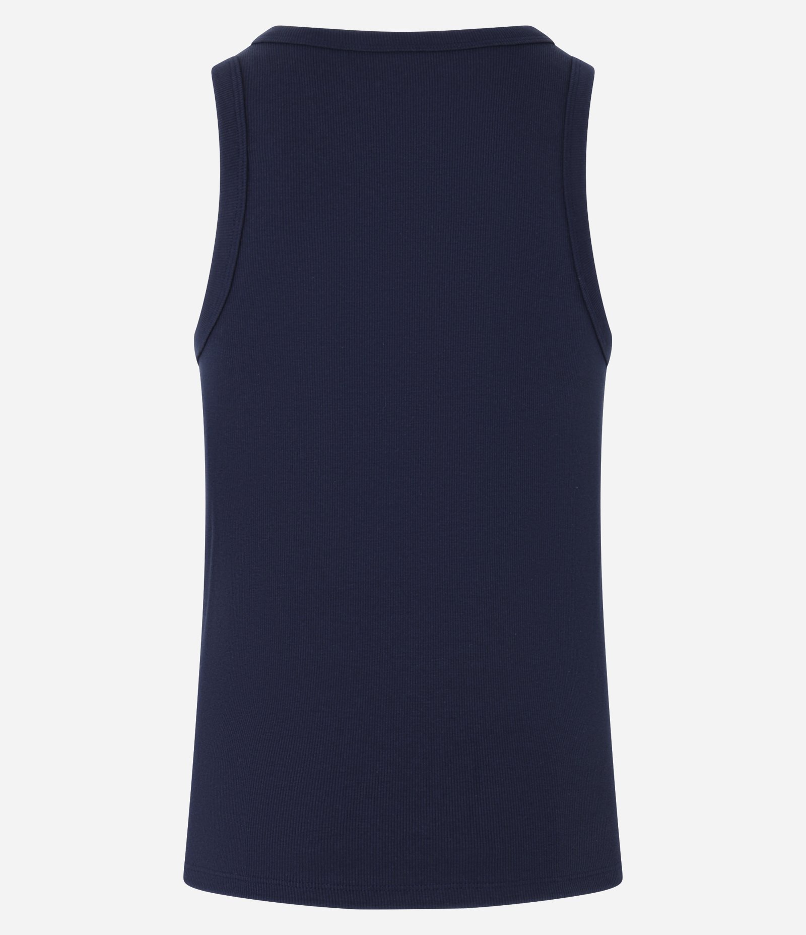 Regata Regular Básica em Ribana de Algodão Azul marinho 4