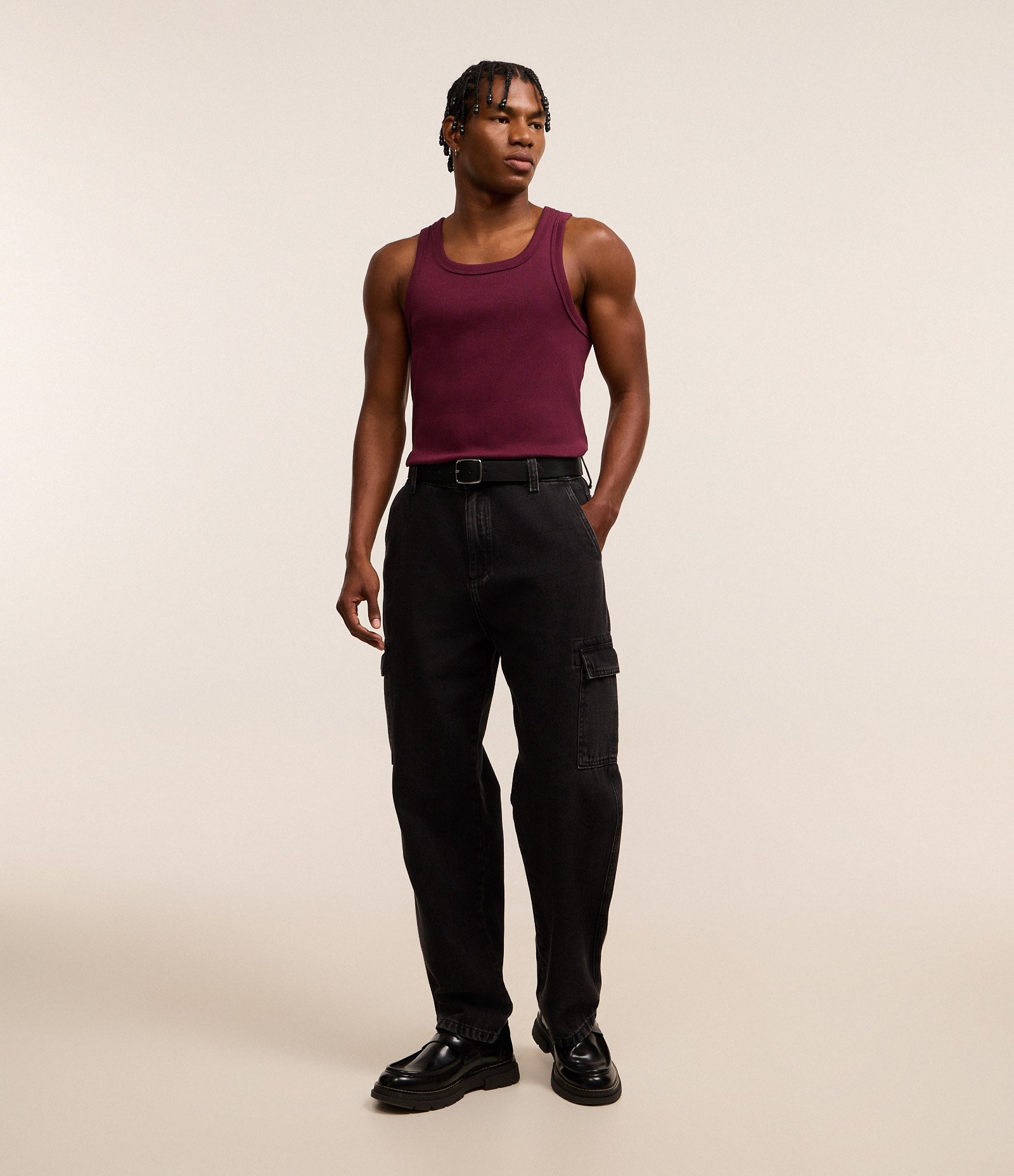 Regata Regular Básica em Ribana de Algodão Vermelho 2