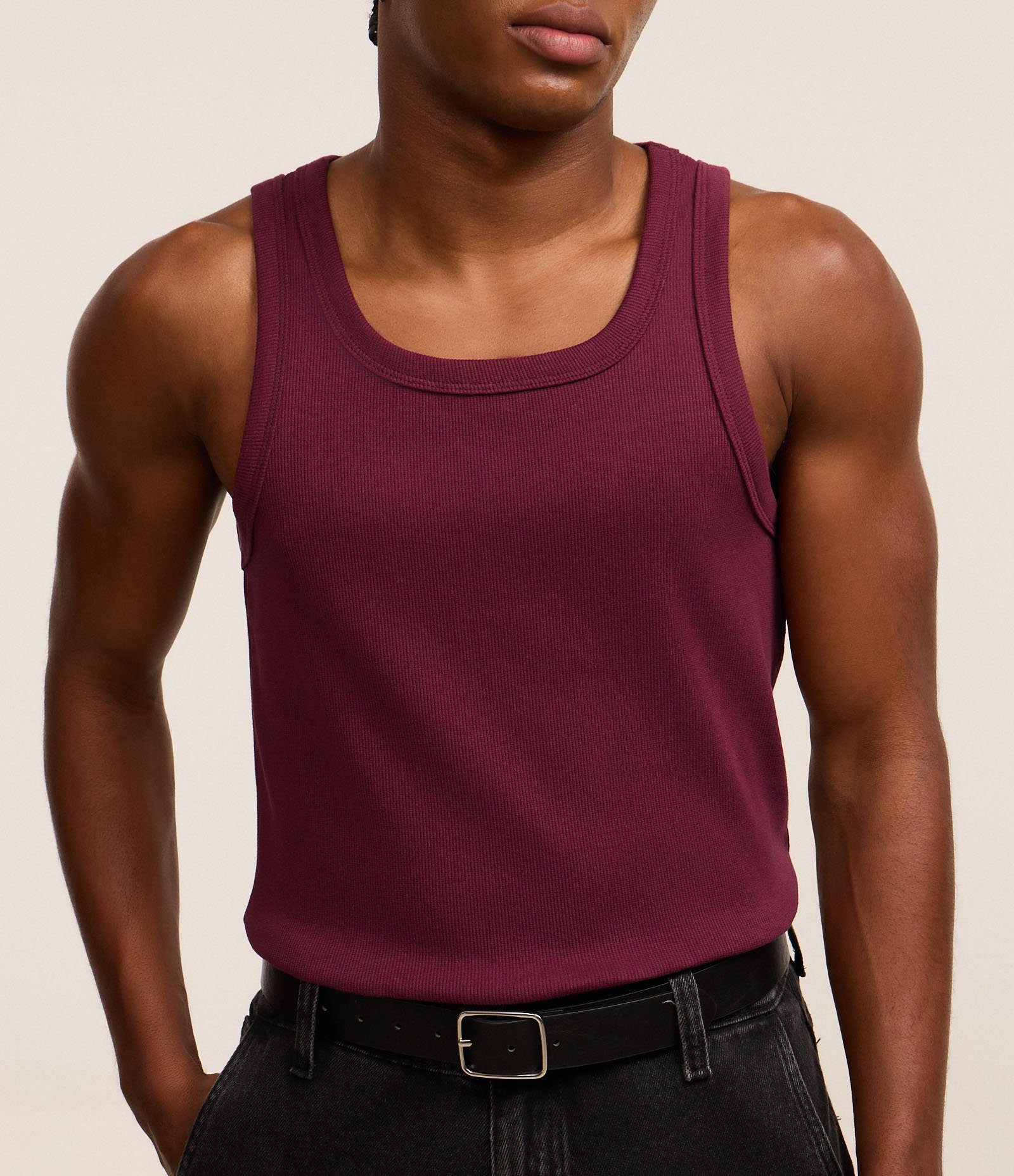 Regata Regular Básica em Ribana de Algodão Vermelho 3