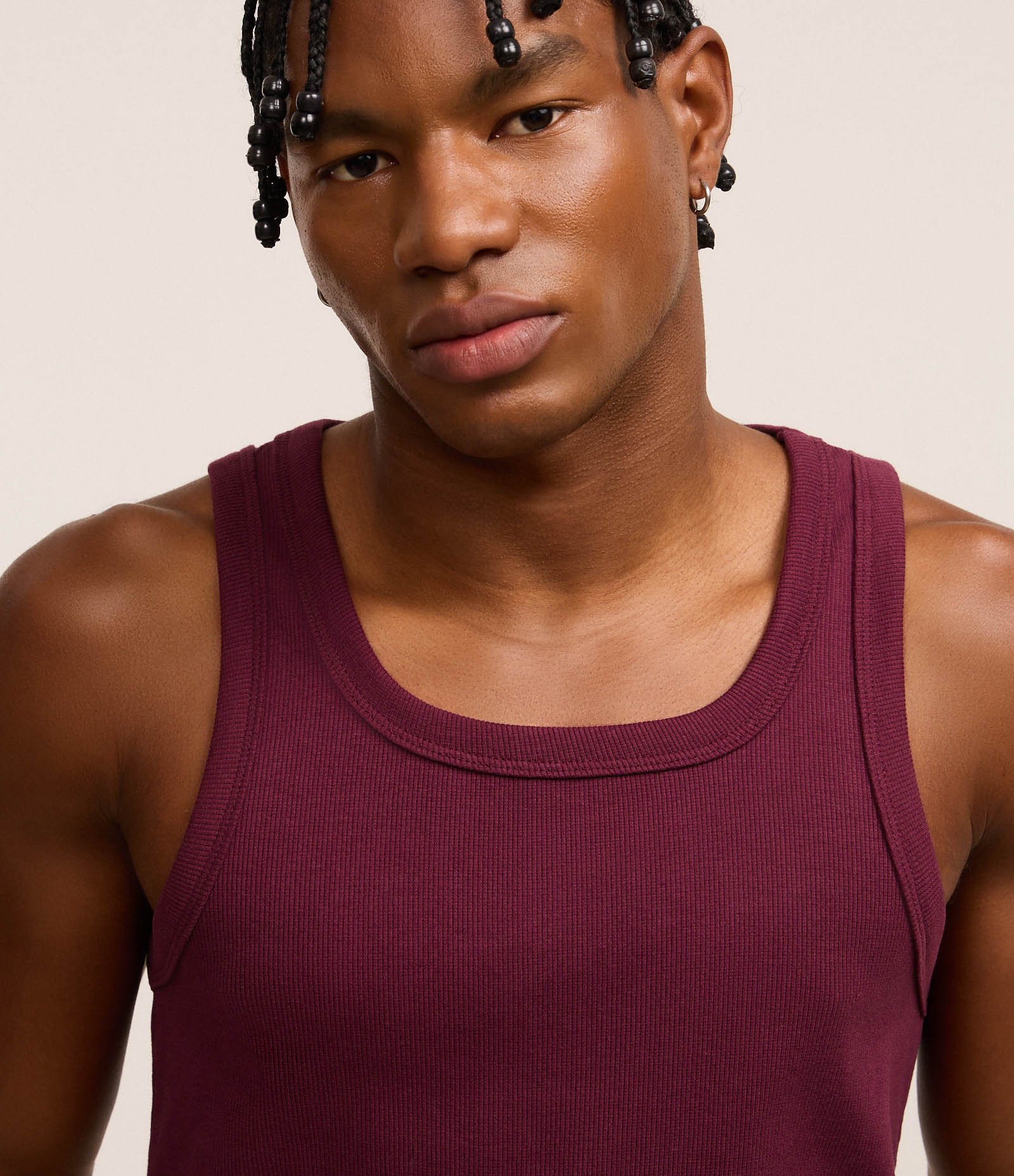 Regata Regular Básica em Ribana de Algodão Vermelho 4