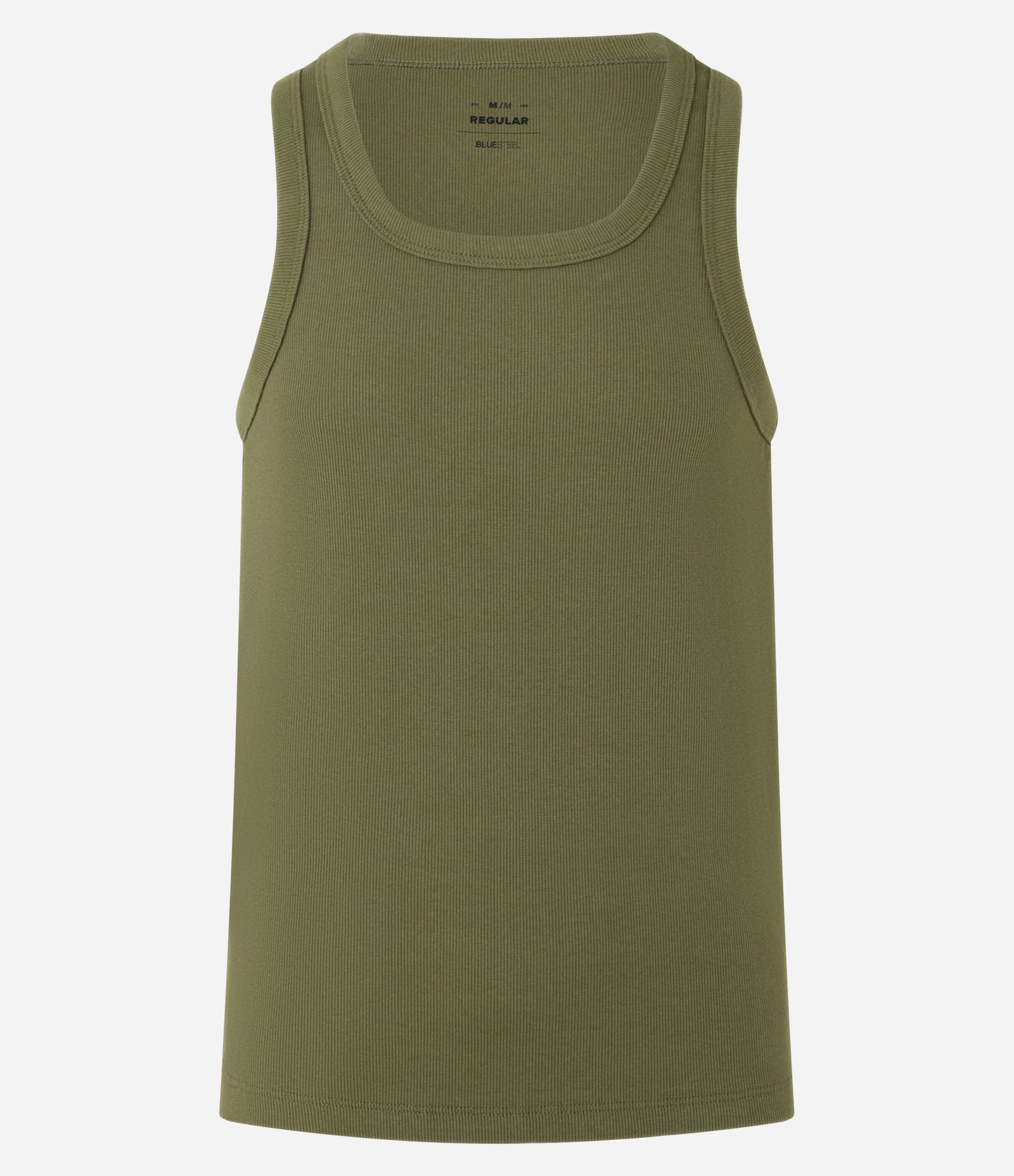 Regata Regular Básica em Ribana de Algodão Verde 4