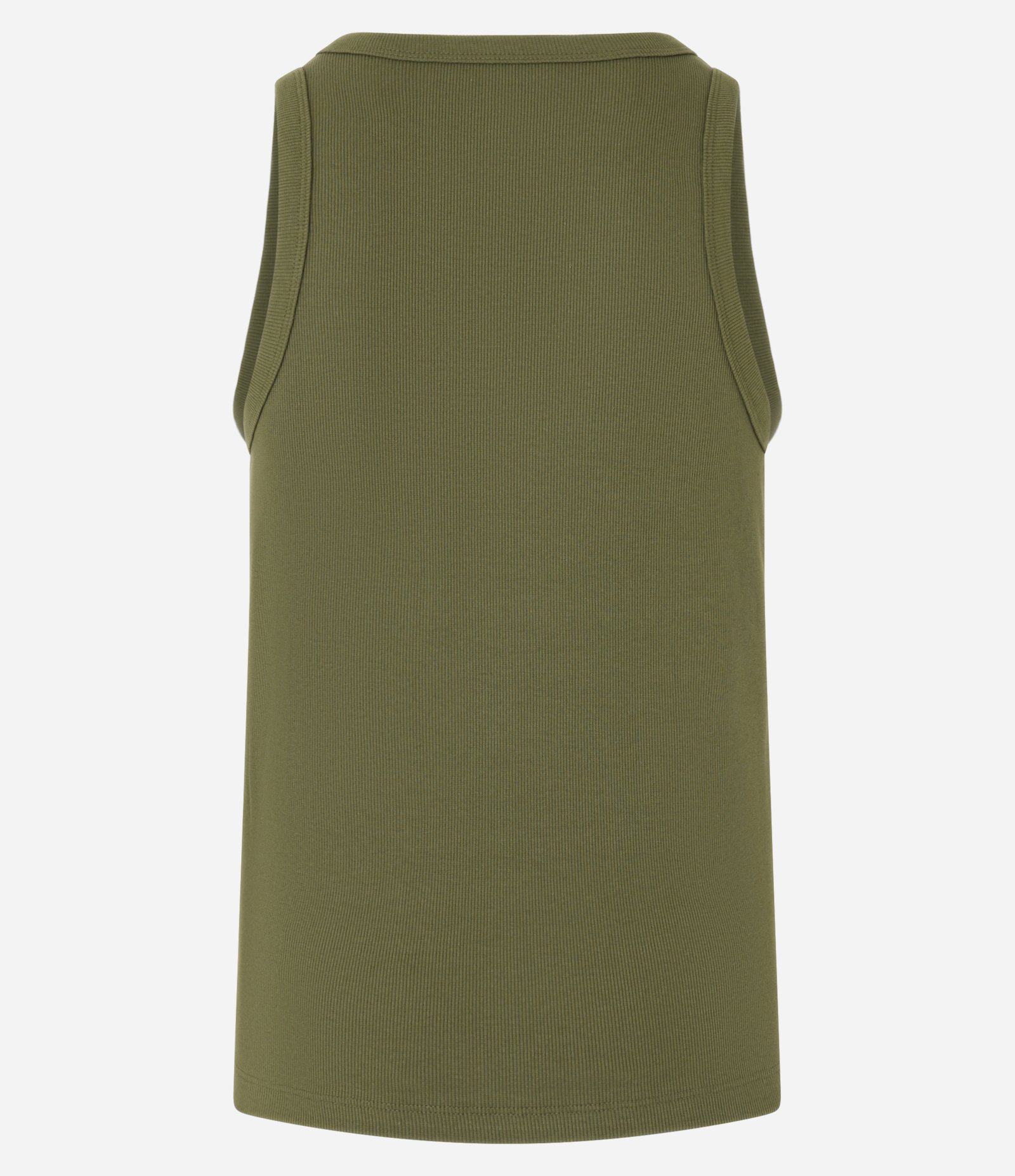 Regata Regular Básica em Ribana de Algodão Verde 6