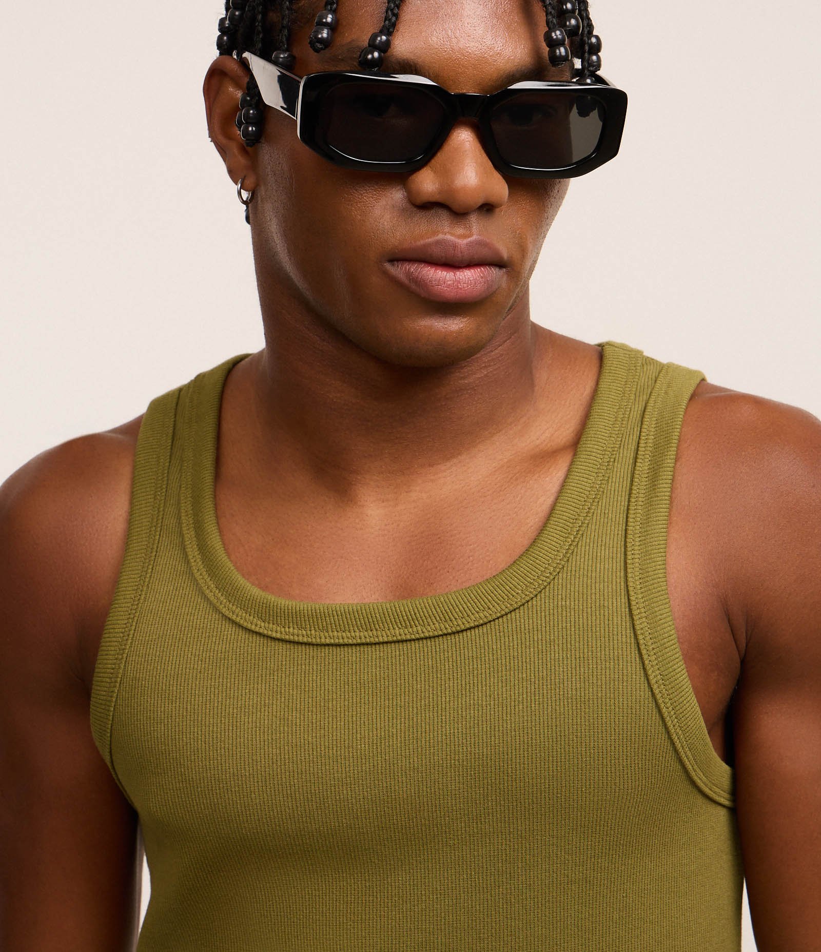 Regata Regular Básica em Ribana de Algodão Verde 3