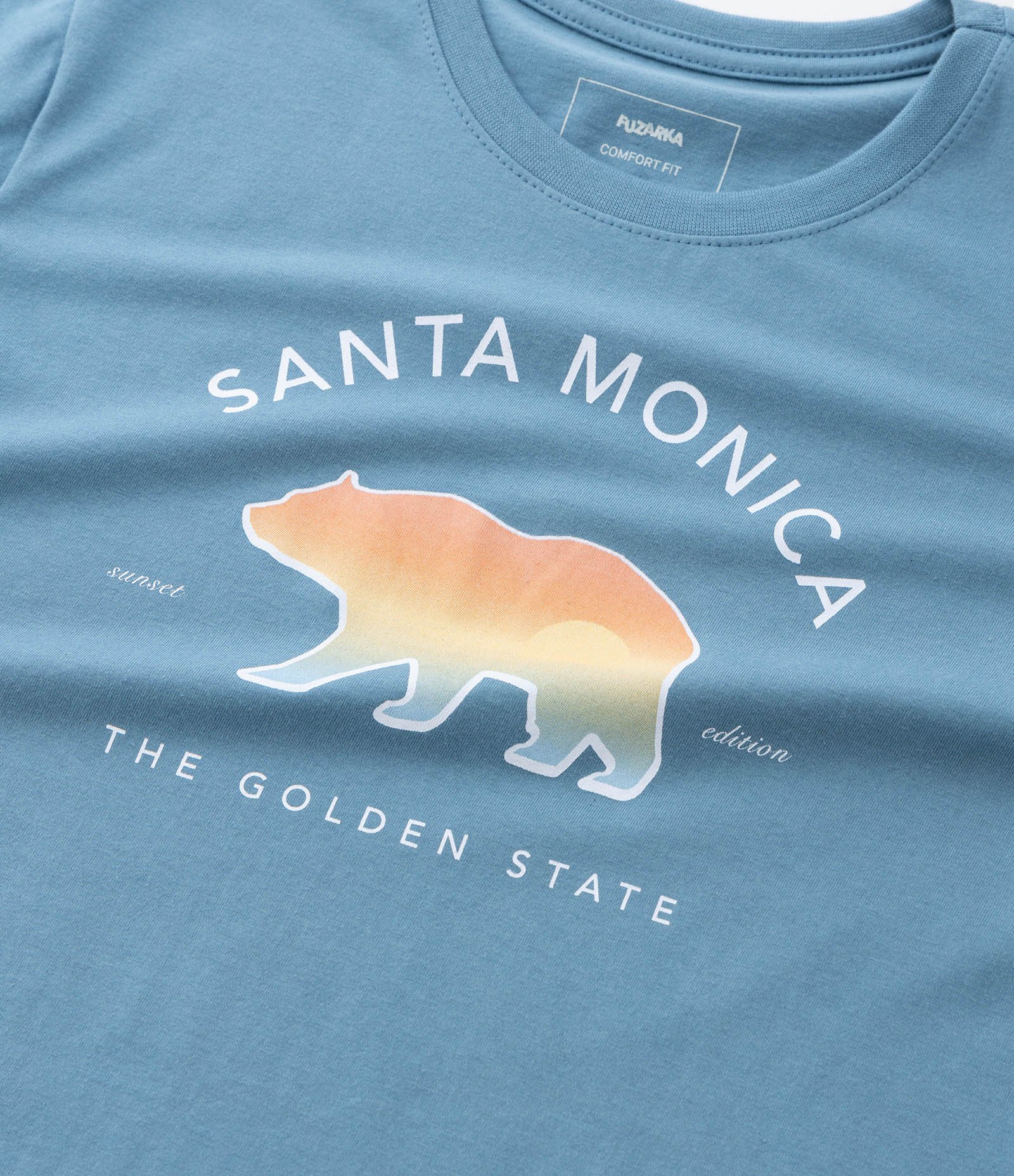 Camiseta Infantil com Estampa Urso com Lettering - Tam 5 a 14 Anos Azul 4