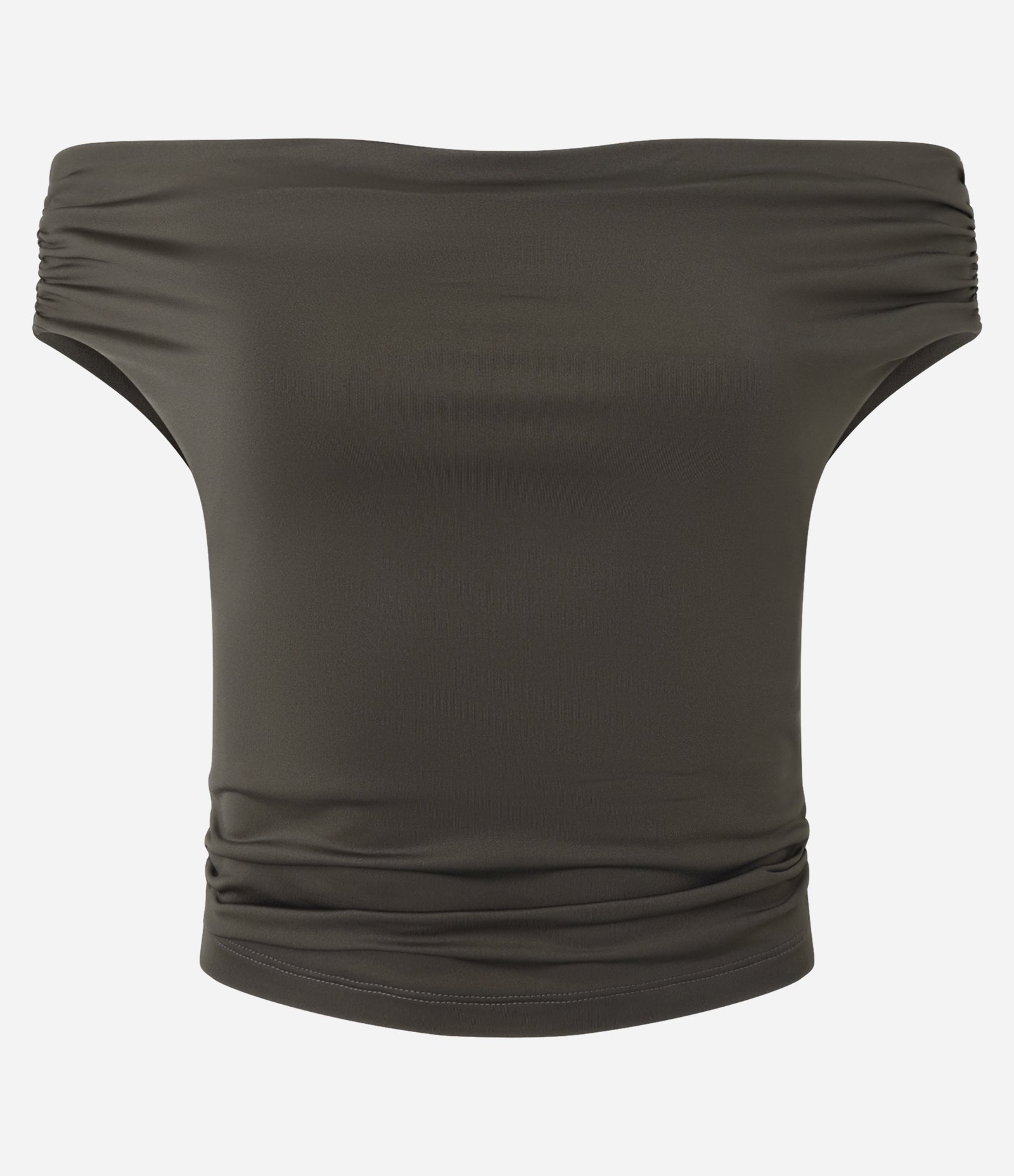 Blusa em Helanca com Decote Ombro a Ombro Verde 3