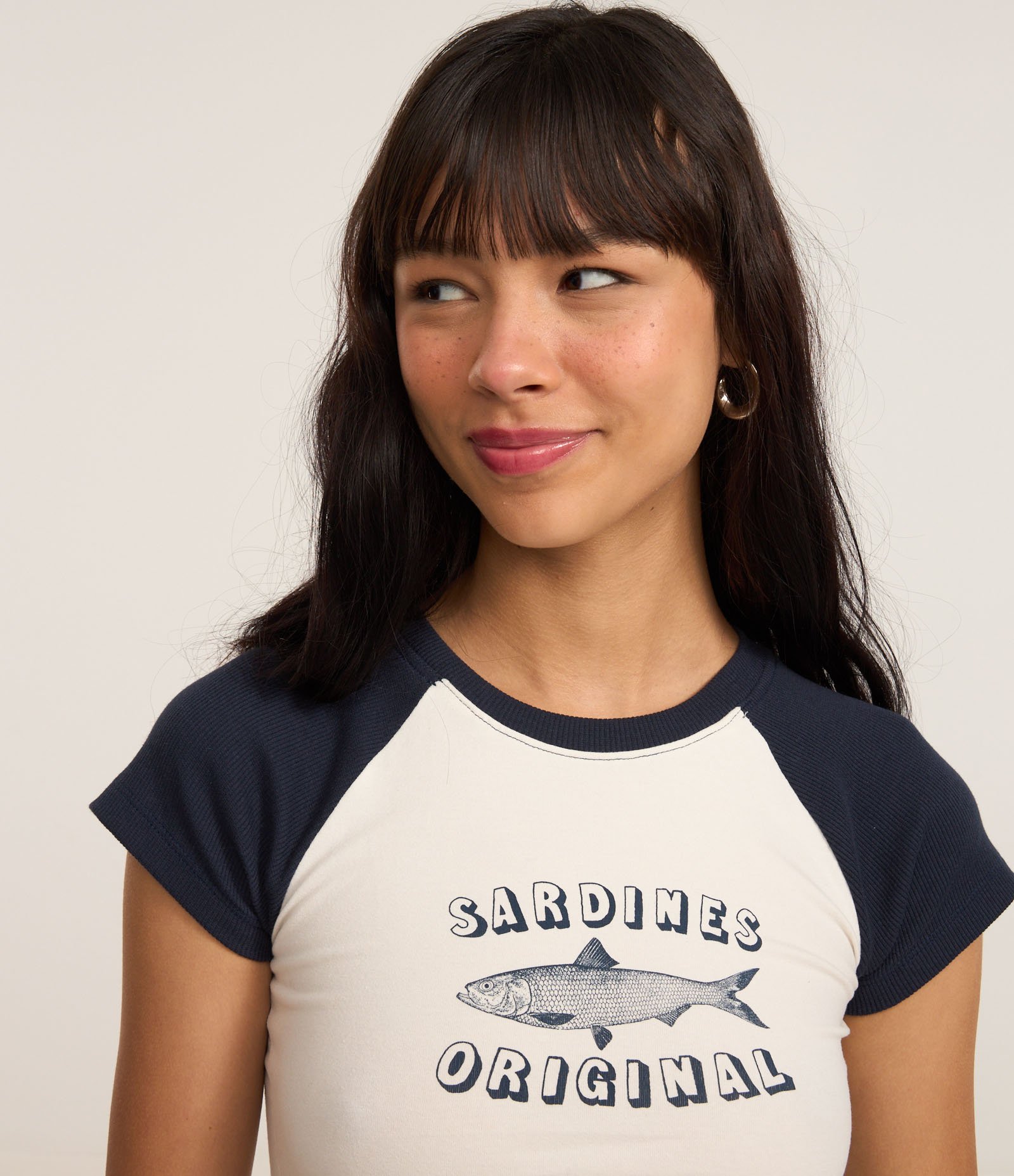 Camiseta New T-Shirt em Cotton com Estampa de Sardinha Branco 3