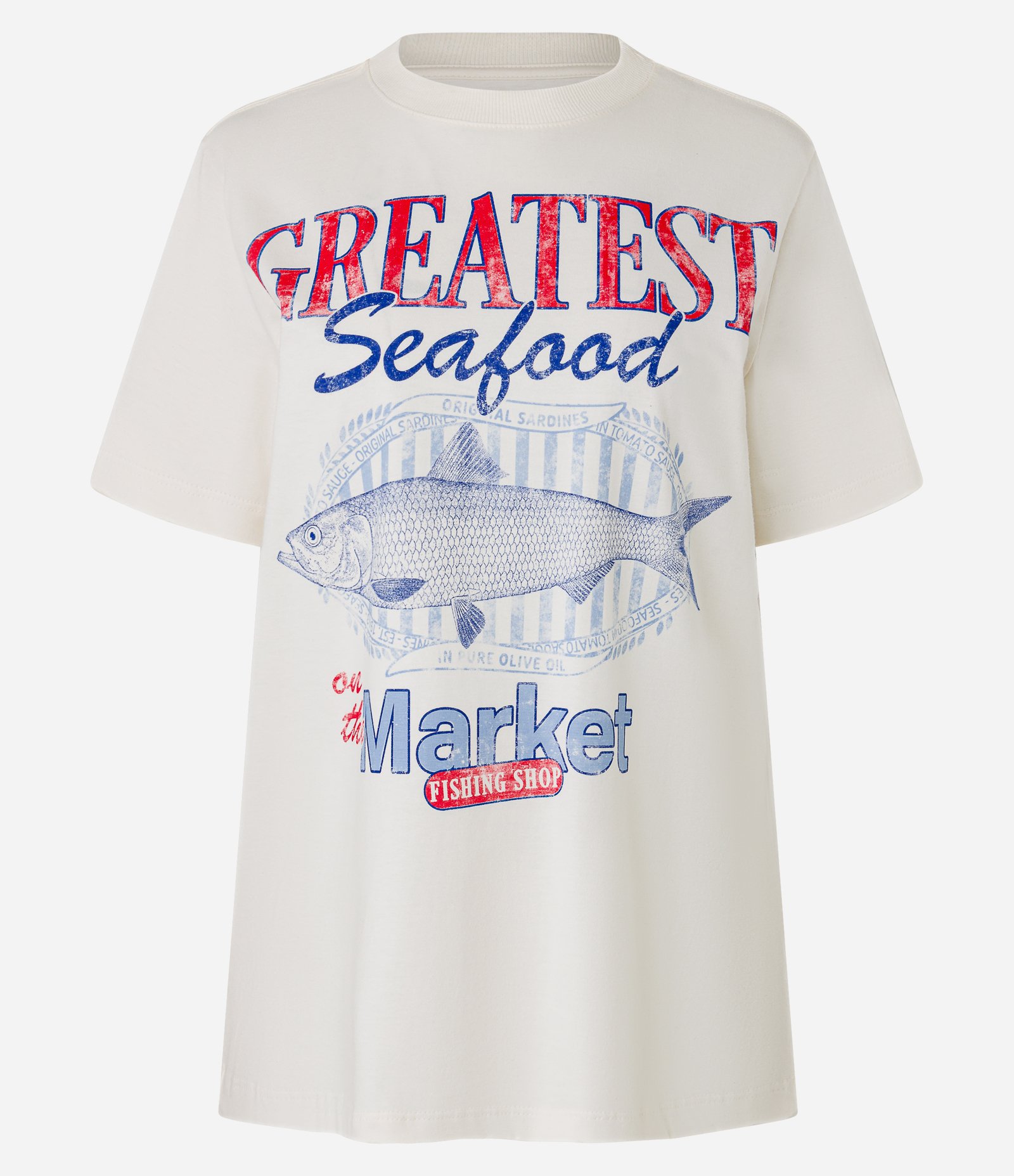 Camiseta T-Shirt com Estampa Peixe Seafood Off White 6