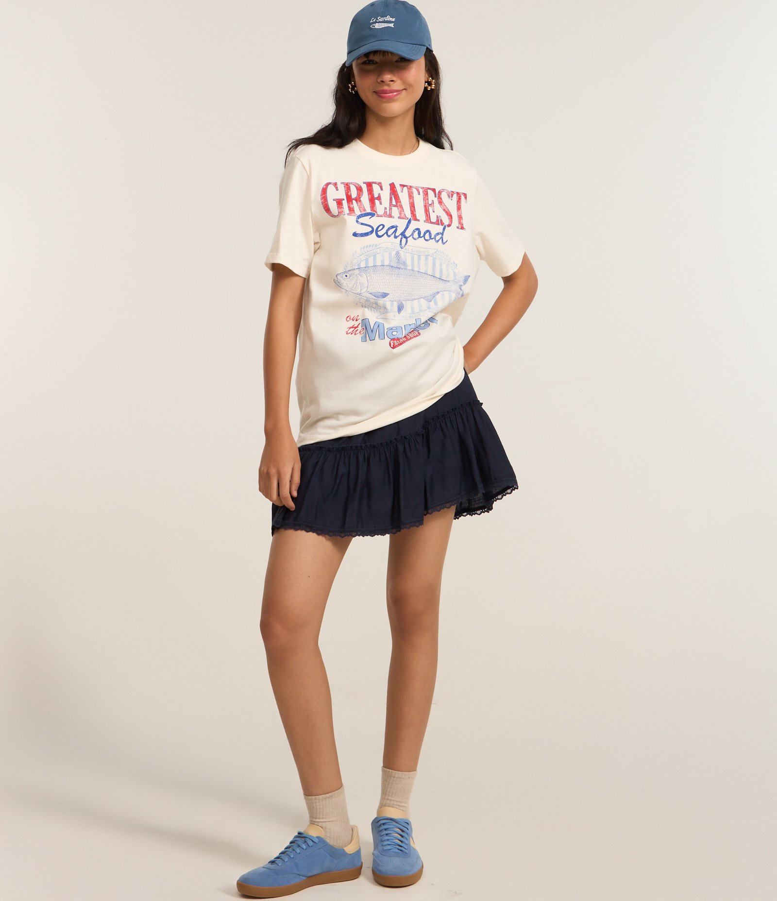 Camiseta T-Shirt com Estampa Peixe Seafood Off White 3