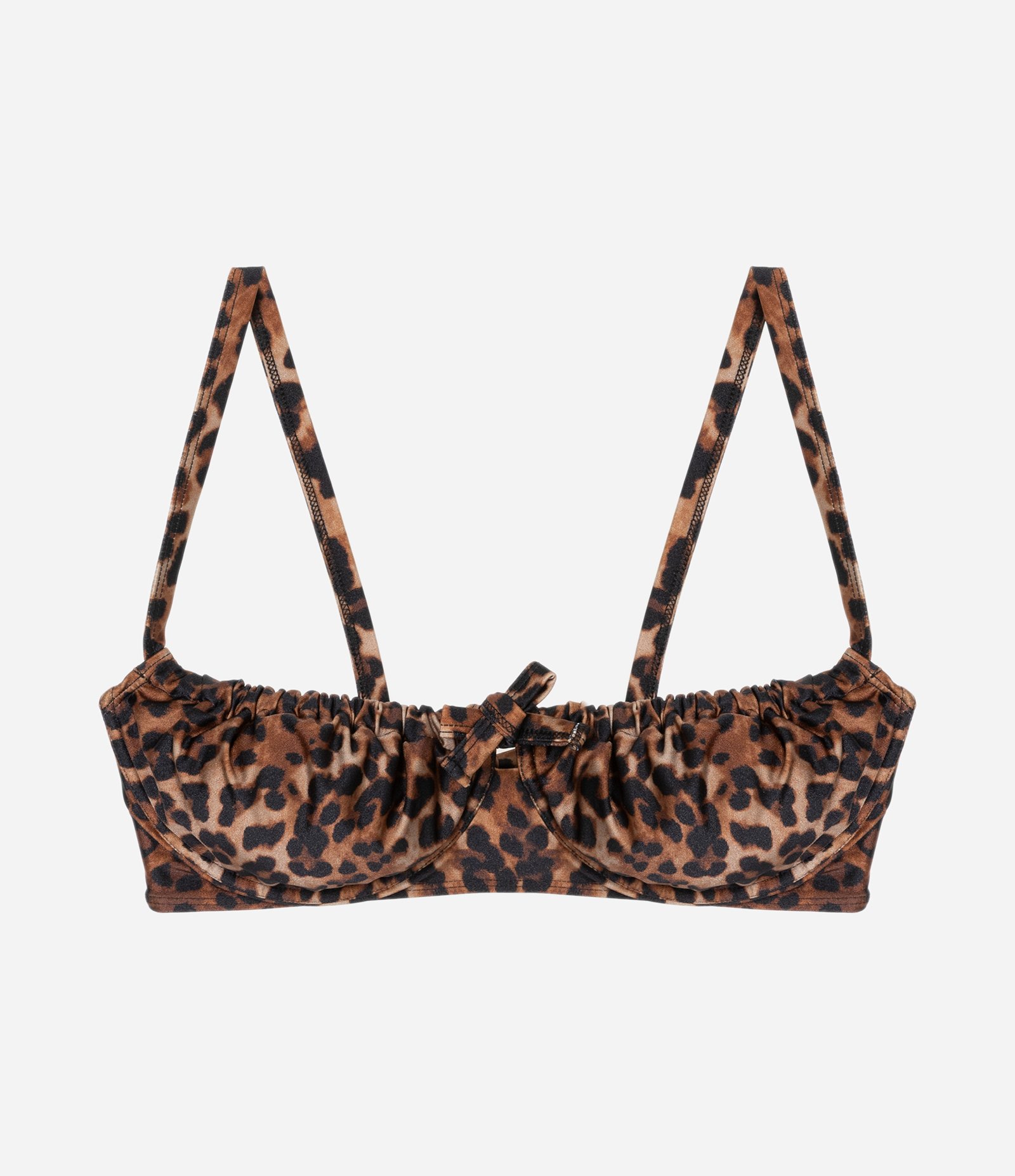 Biquini Top em Microfibra com Estampa Animal Print Onça Curve e Plus Size Marrom 5