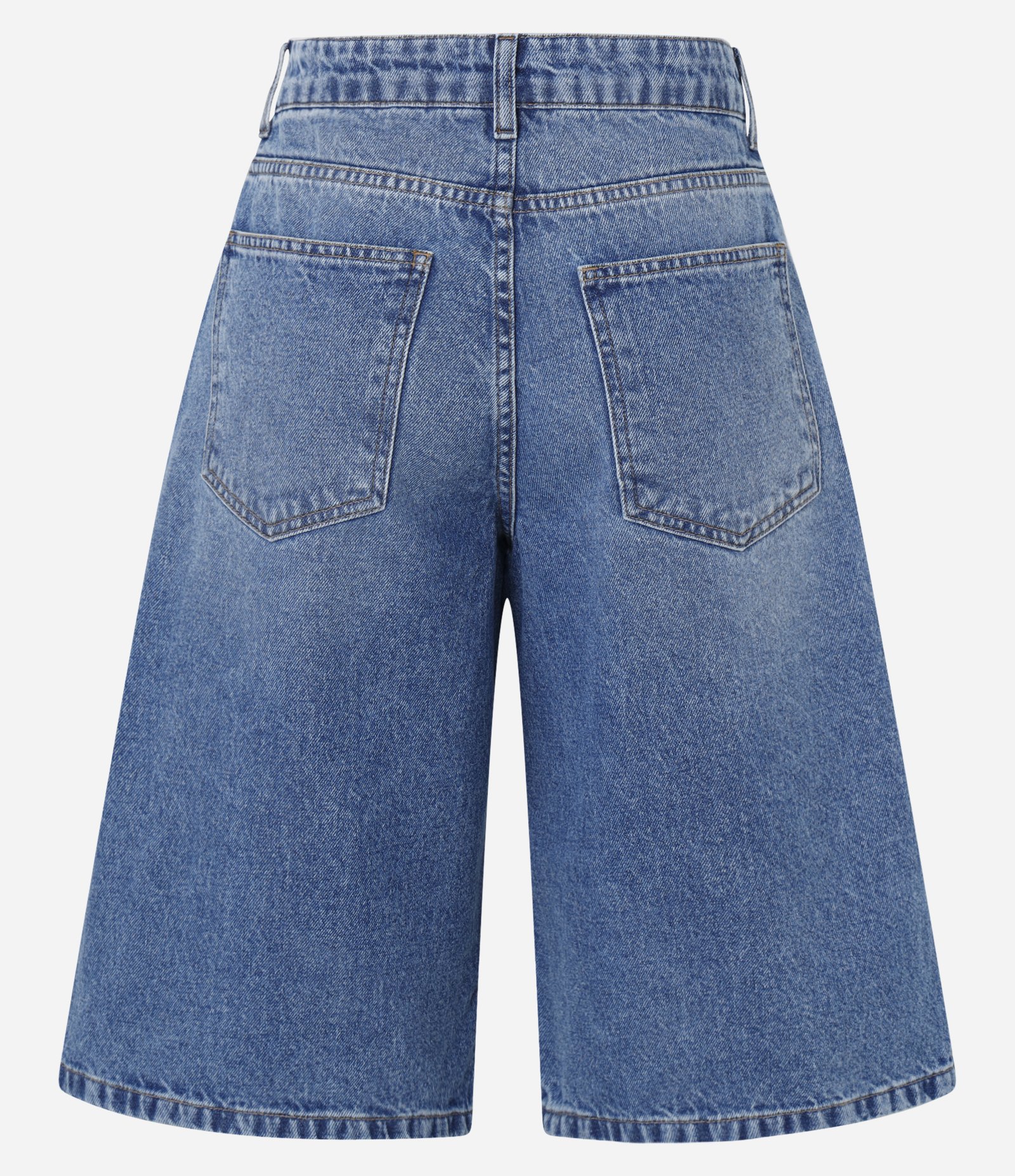 Bermuda Longa em Jeans com Cintura Baixa Azul 7