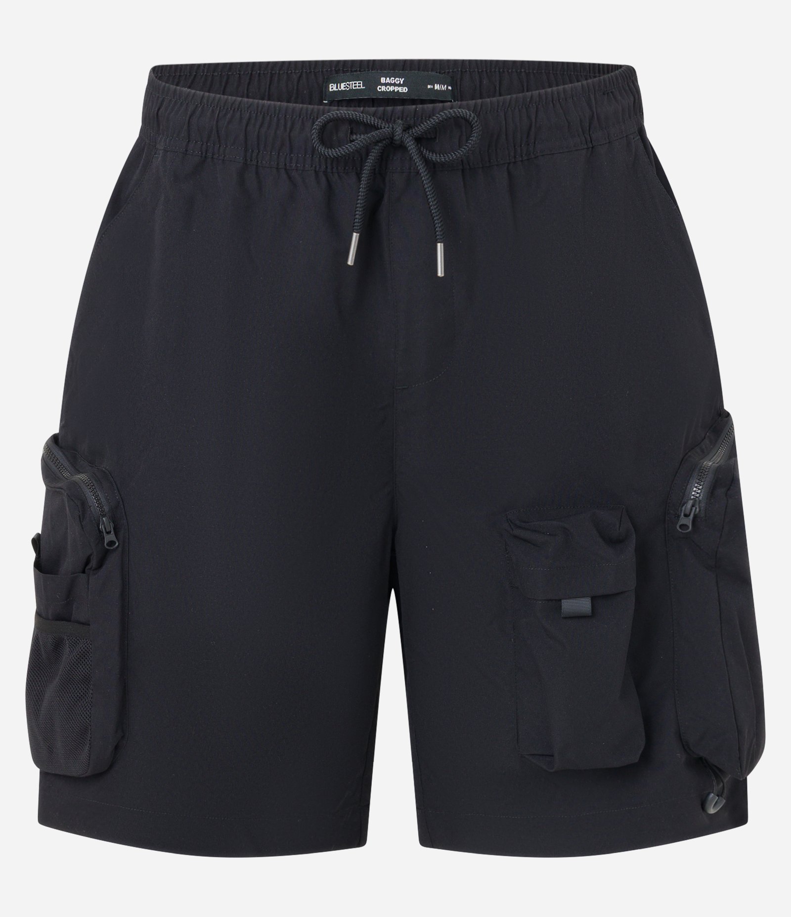 Bermuda Baggy Cropped com Bolsos Preto 6