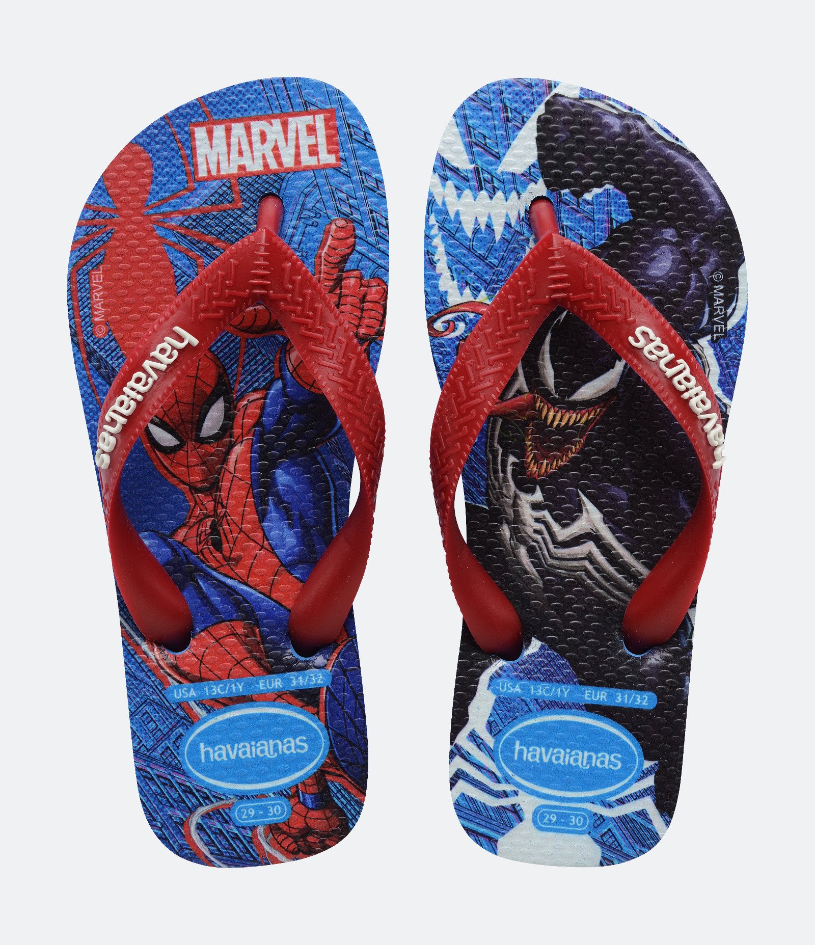 Chinelo Infantil com Estampa Marvel Havaianas - Tam 23 ao 36 Azul 1