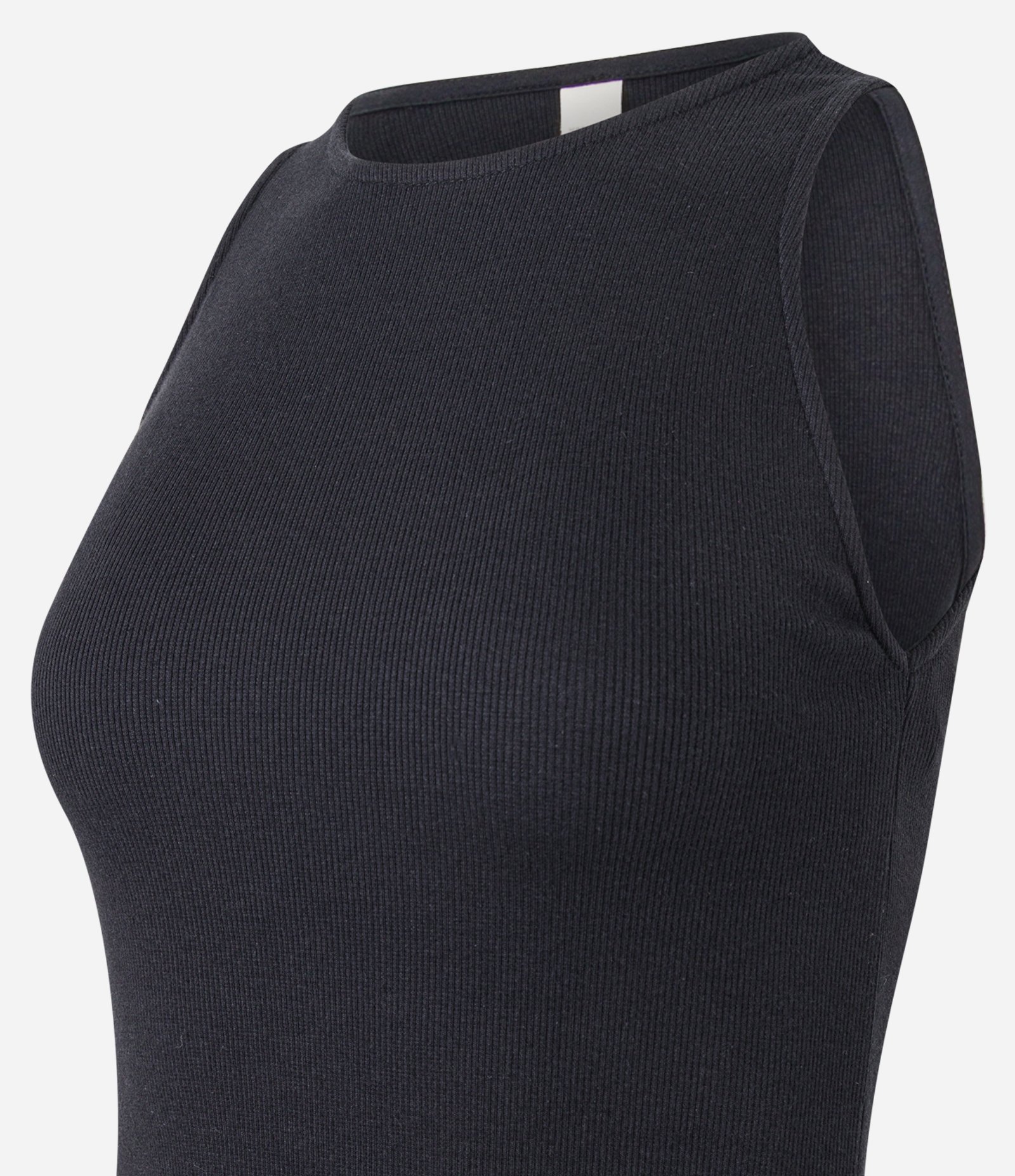 Vestido em Cotton com Textura Canelada e Bordado Coqueiro Preto 8