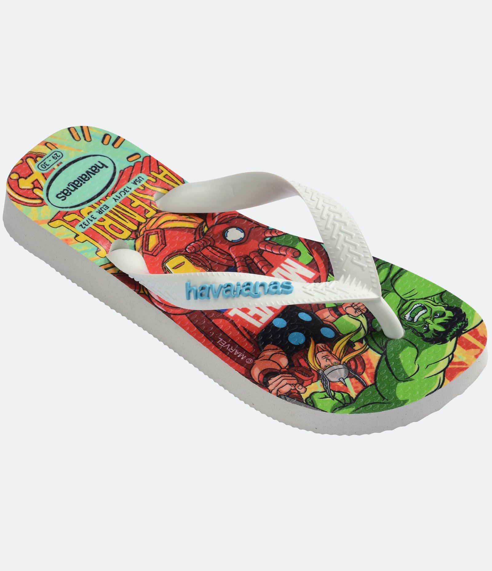 Chinelo Infantil com Estampa Marvel Havaianas - Tam 23 ao 36 Branco 2