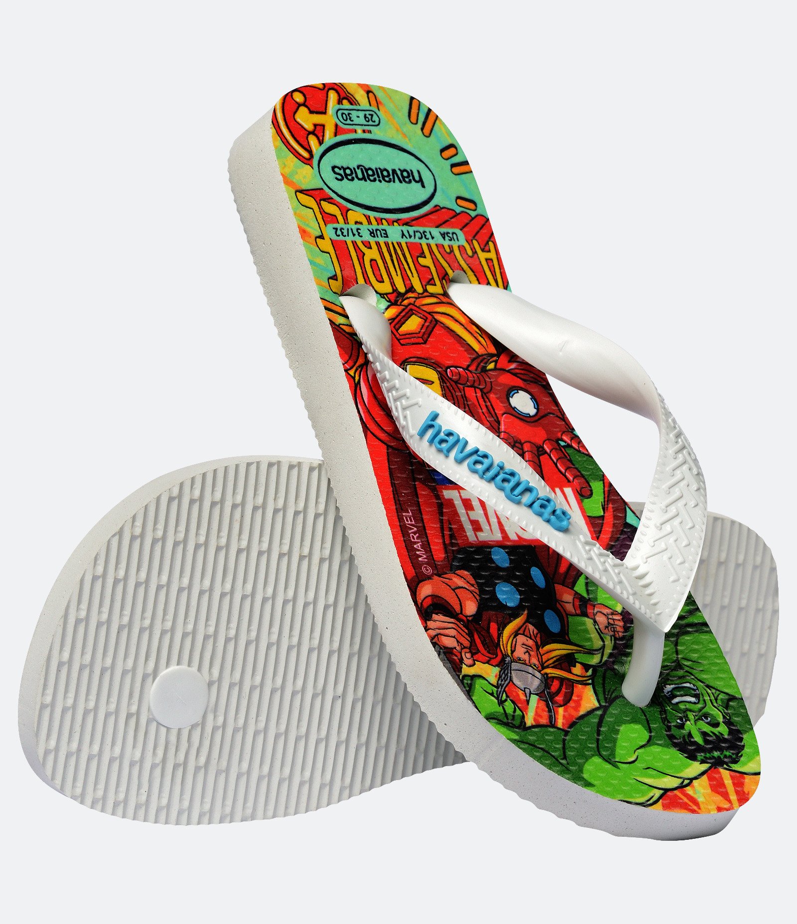 Chinelo Infantil com Estampa Marvel Havaianas - Tam 23 ao 36 Branco 4