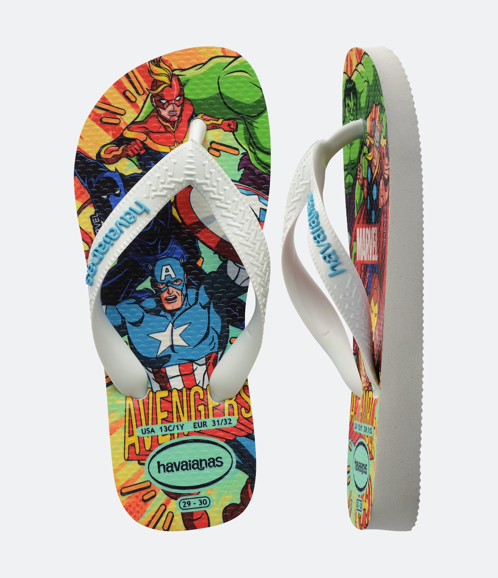 Chinelo Infantil com Estampa Marvel Havaianas - Tam 23 ao 36 Branco 5