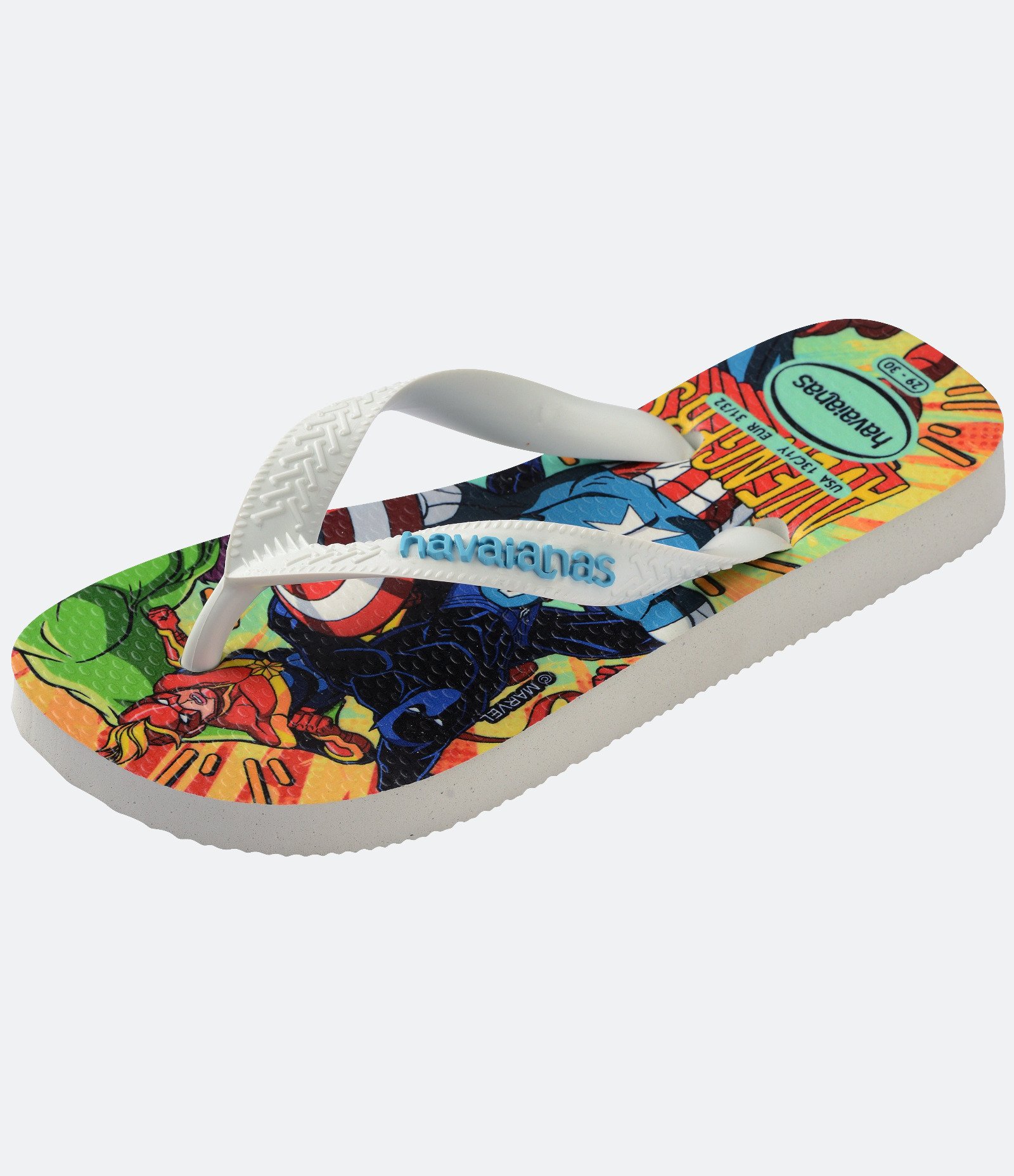 Chinelo Infantil com Estampa Marvel Havaianas - Tam 23 ao 36 Branco 6