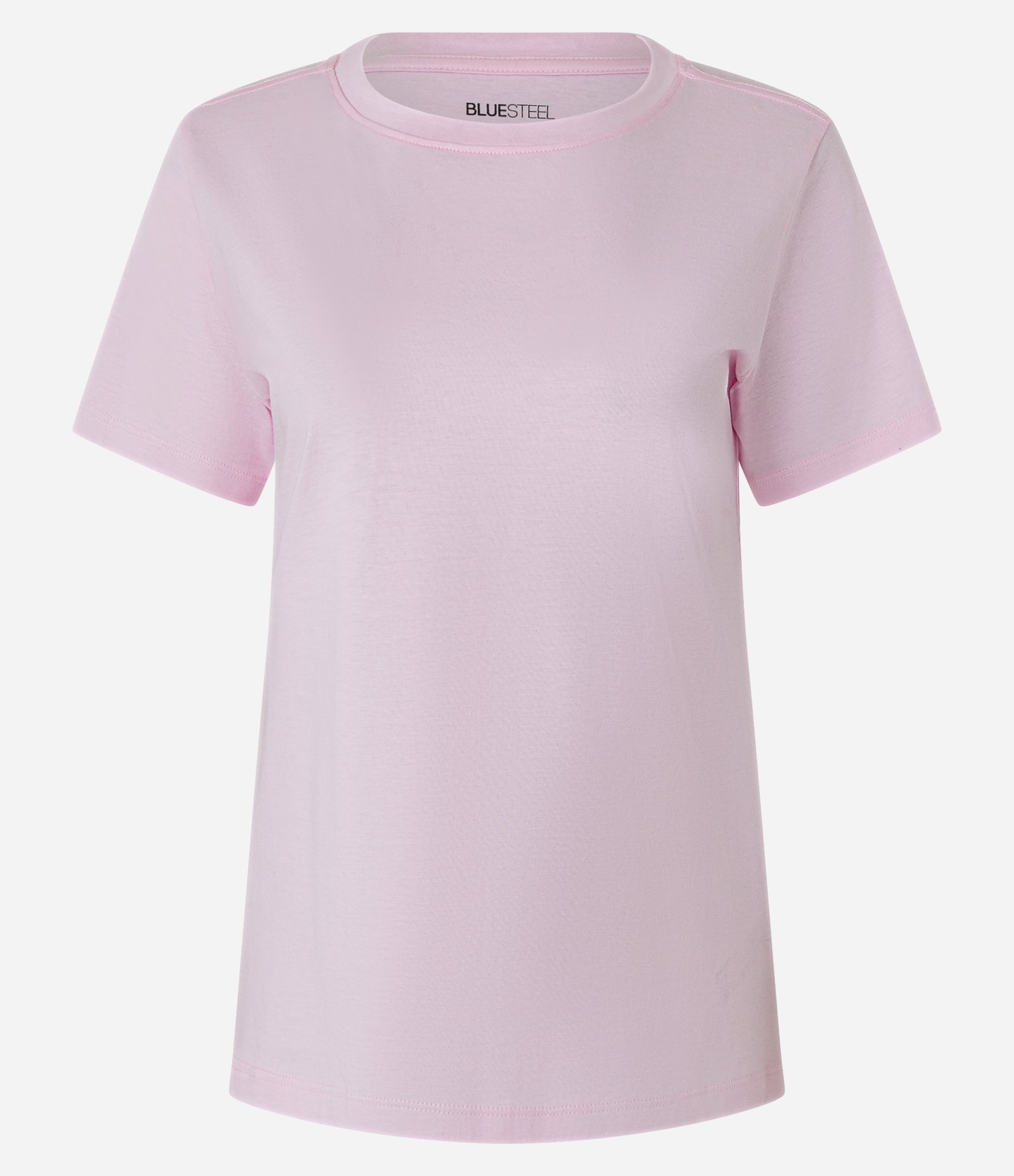 Camiseta Básica em Algodão com Manga Curta Rosa Claro 6