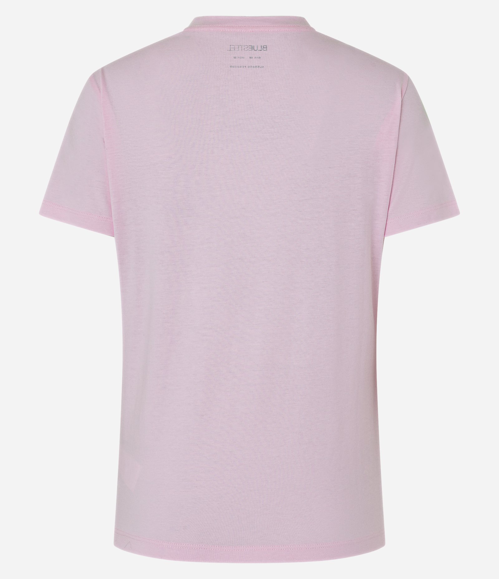 Camiseta Básica em Algodão com Manga Curta Rosa Claro 7