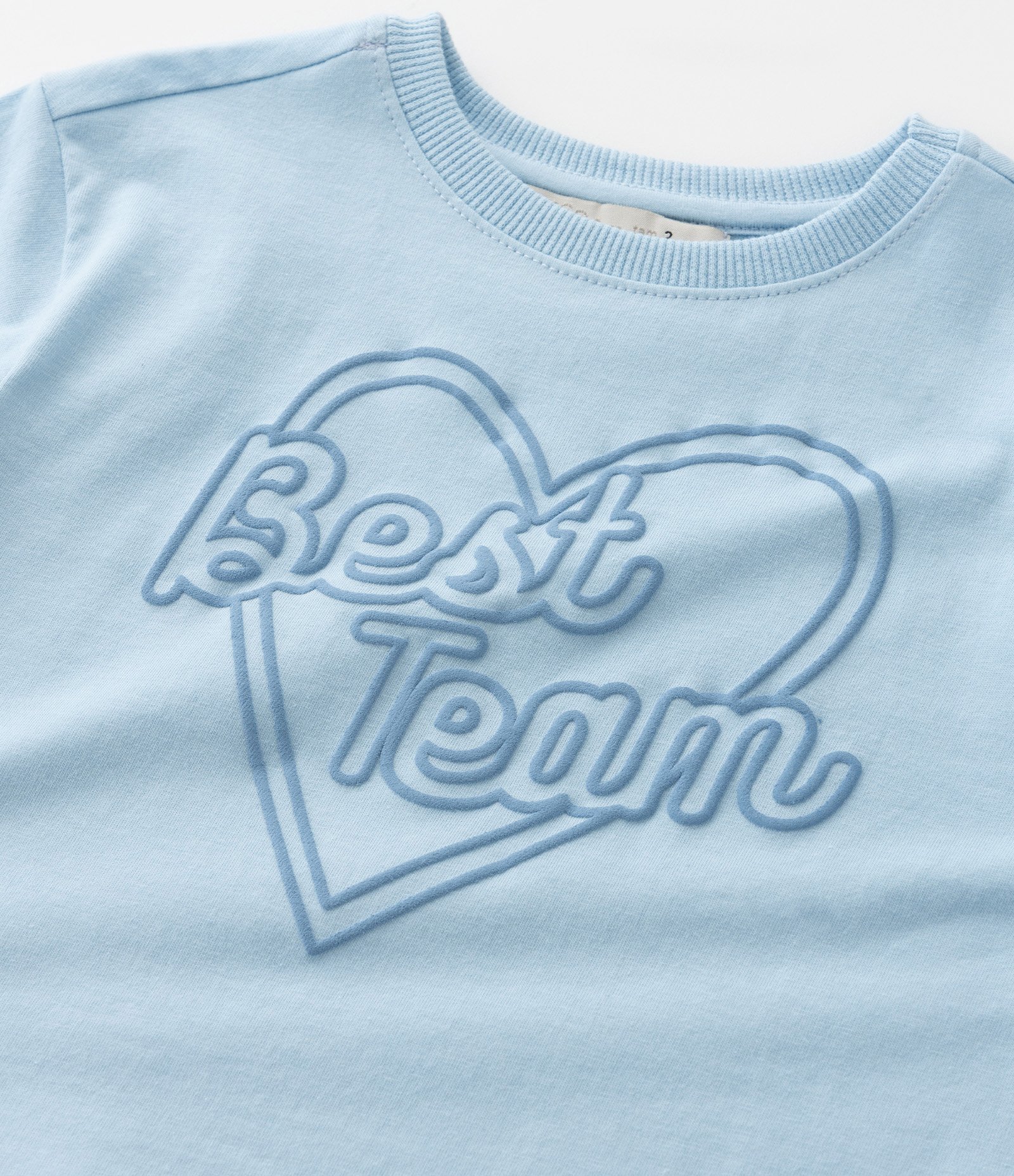 Blusa Infantil com Estampa de Coração e Lettering - Tam 1 A 5 Anos Azul 6