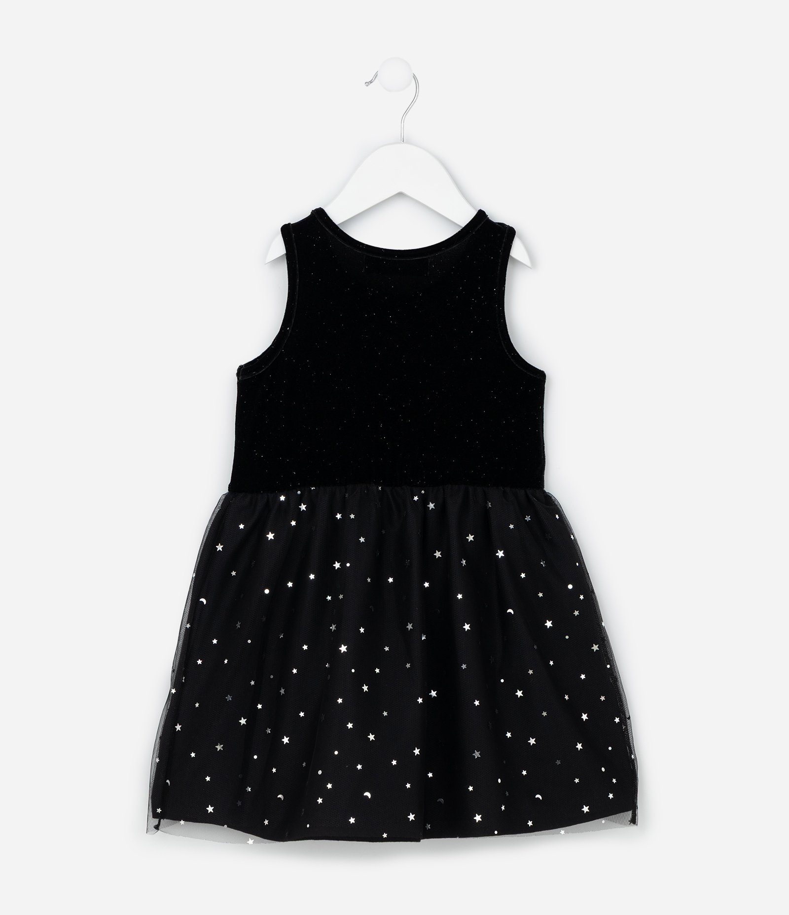 Vestido Infantil em Veludo de Gatinha - Tam 1 a 6 Anos Preto 4