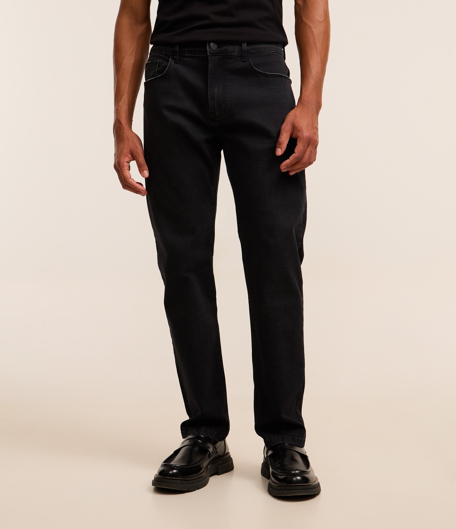 Calça Slim em Jeans com Tech Denim Preto 2