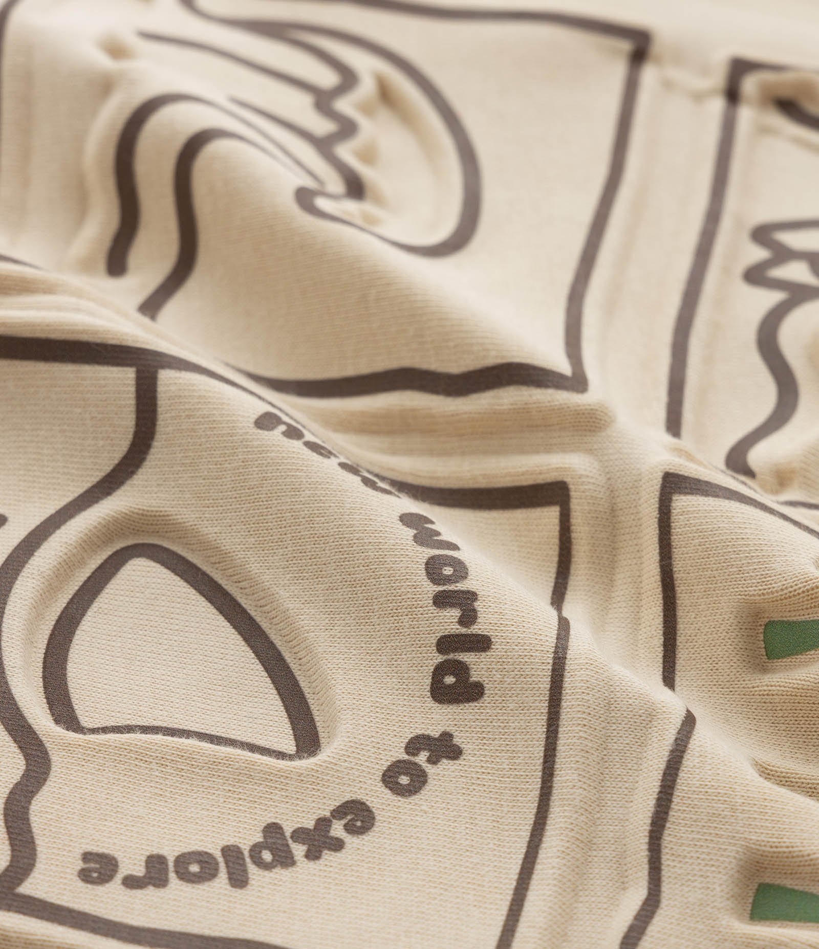 Camiseta Infantil com Estampa Praia em Relevo - Tam 1 a 6 Anos Bege 4