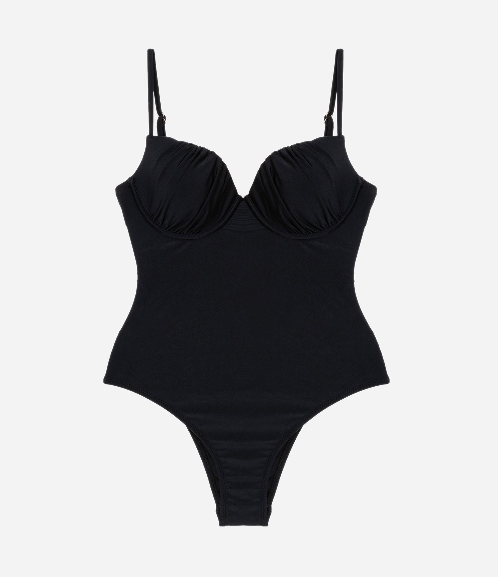 Maiô em Microfibra com Bojo Estruturado e Abertura nas Costas Preto 4