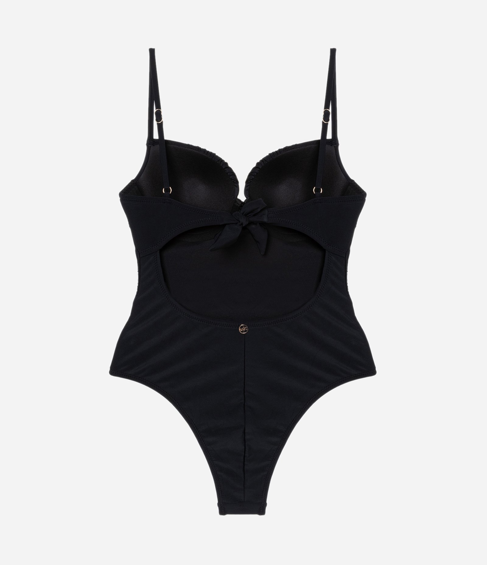 Maiô em Microfibra com Bojo Estruturado e Abertura nas Costas Preto 5