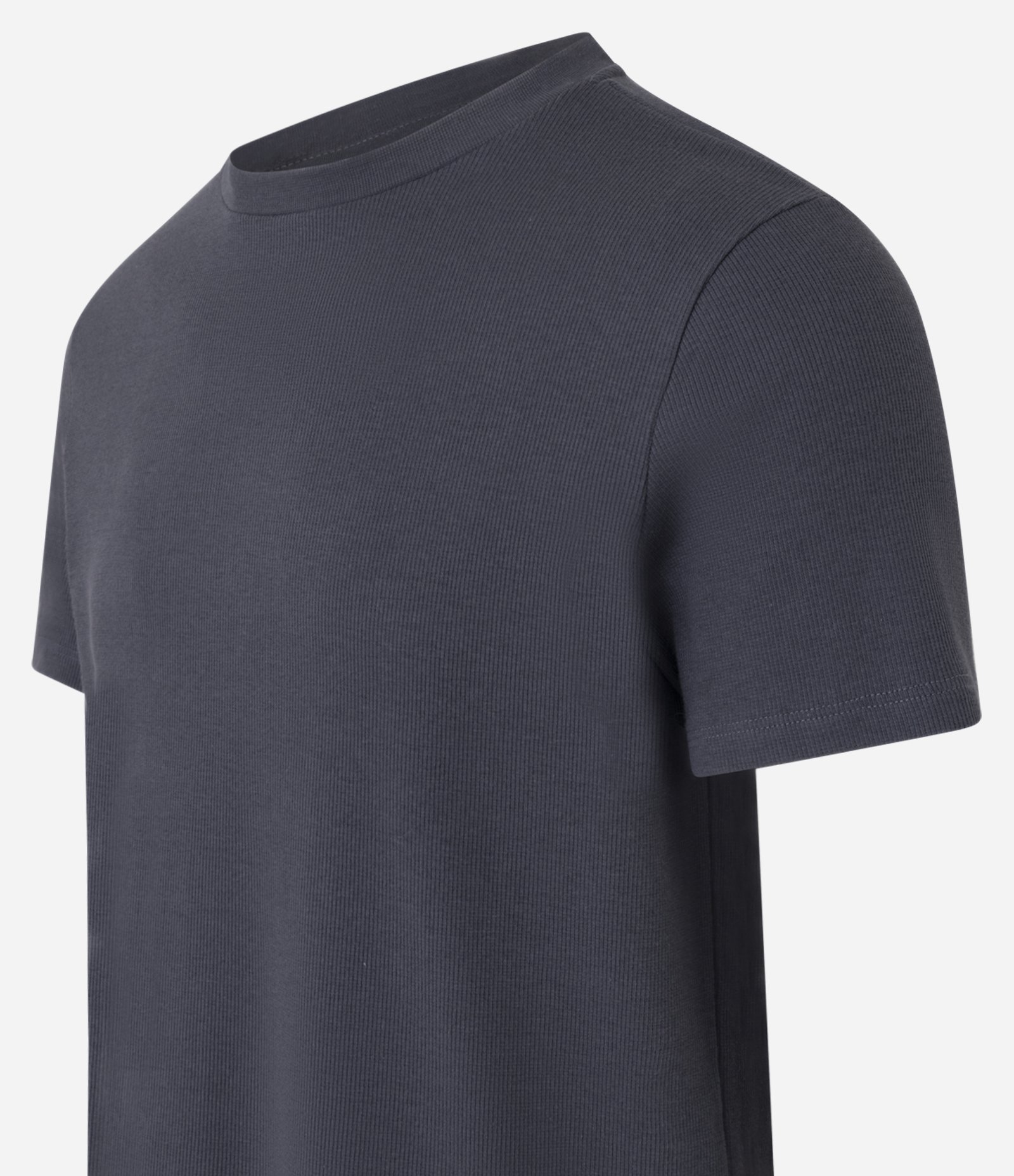 Camiseta Muscle em Ribana Texturizada Cinza 2