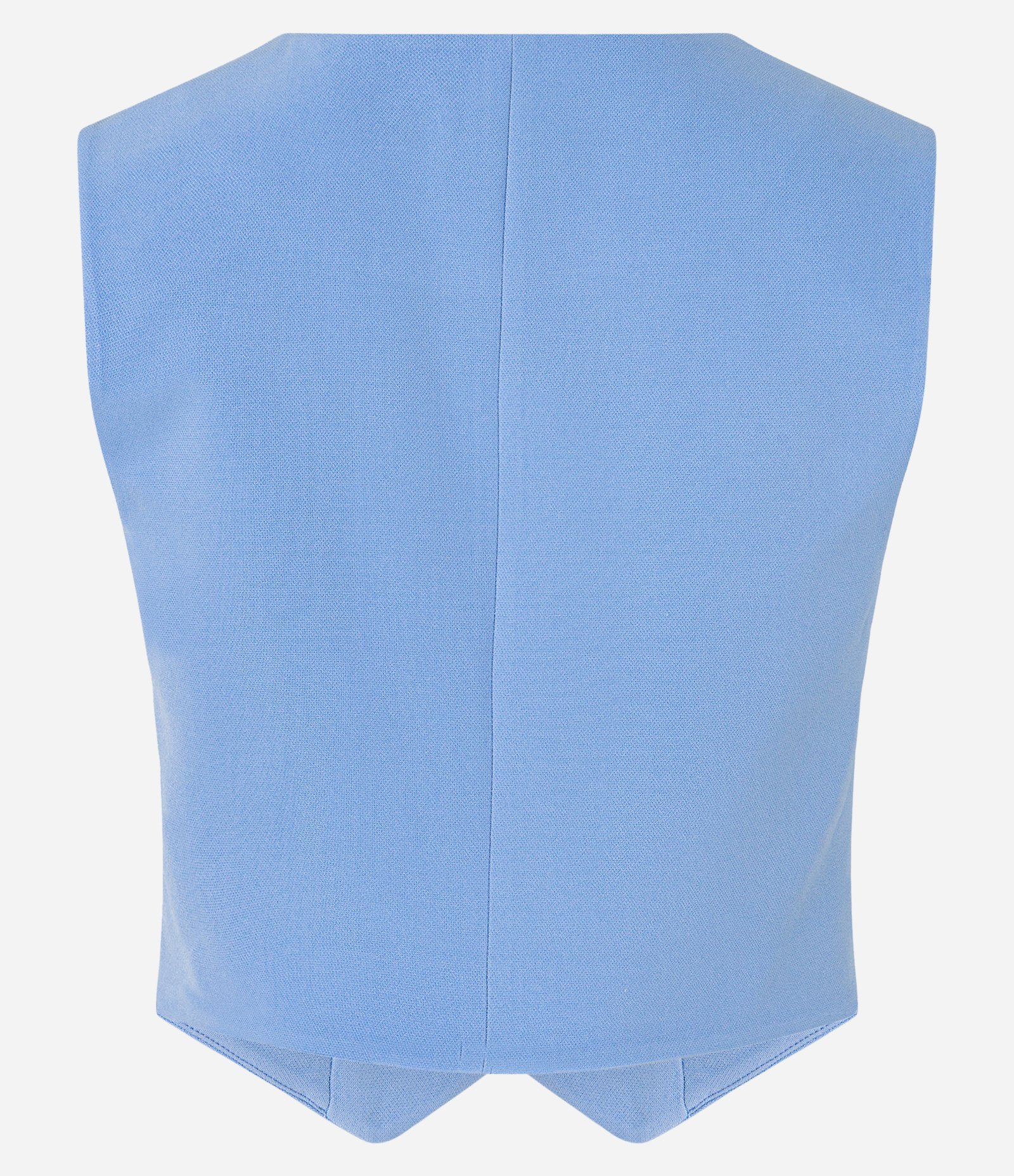 Colete em Crepe com Abotoamento e Decote V Azul 6