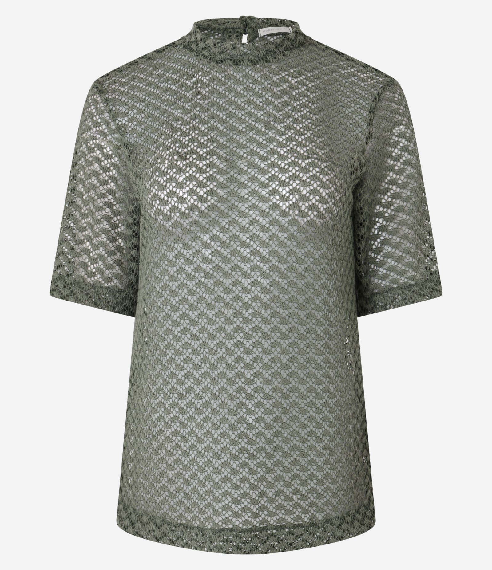 Blusa Over Texturizada em Tricô com Transparência Verde 5