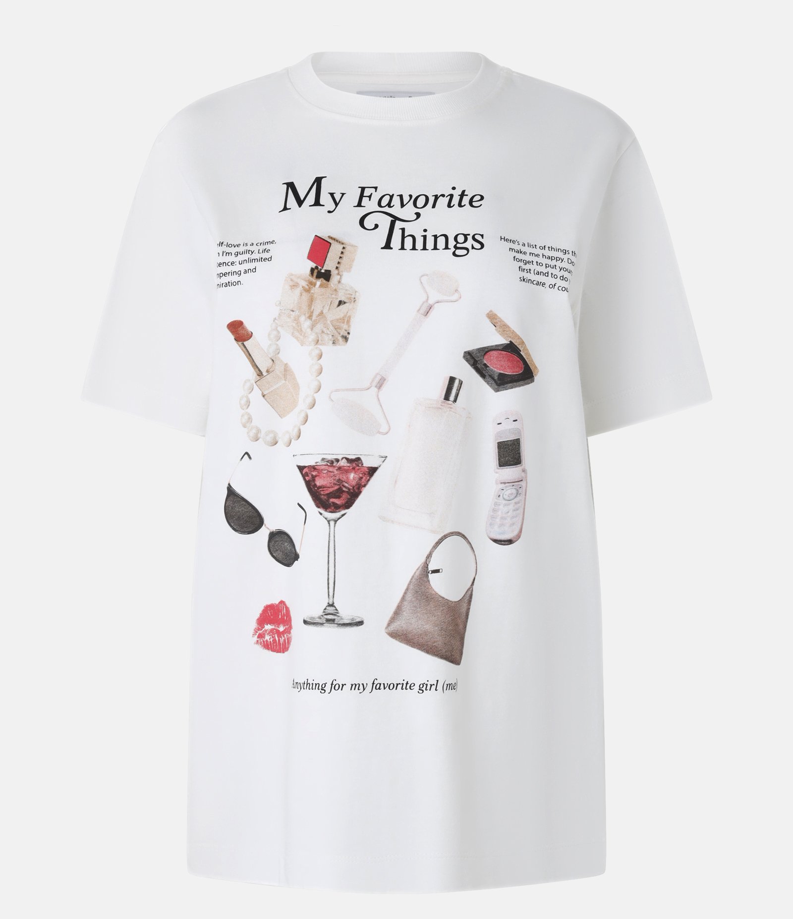 Camiseta em Algodão com Estampa My Favorite Things Branco 5