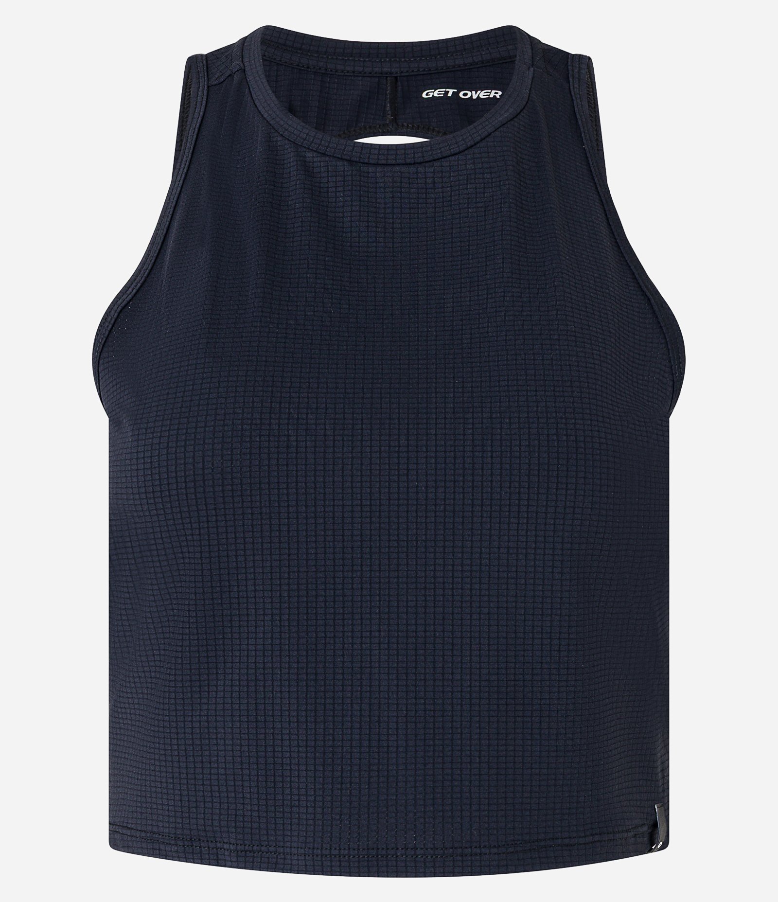 Regata Box Esportiva em Microfibra Texturizada com Recorte nas Costas Preto 5