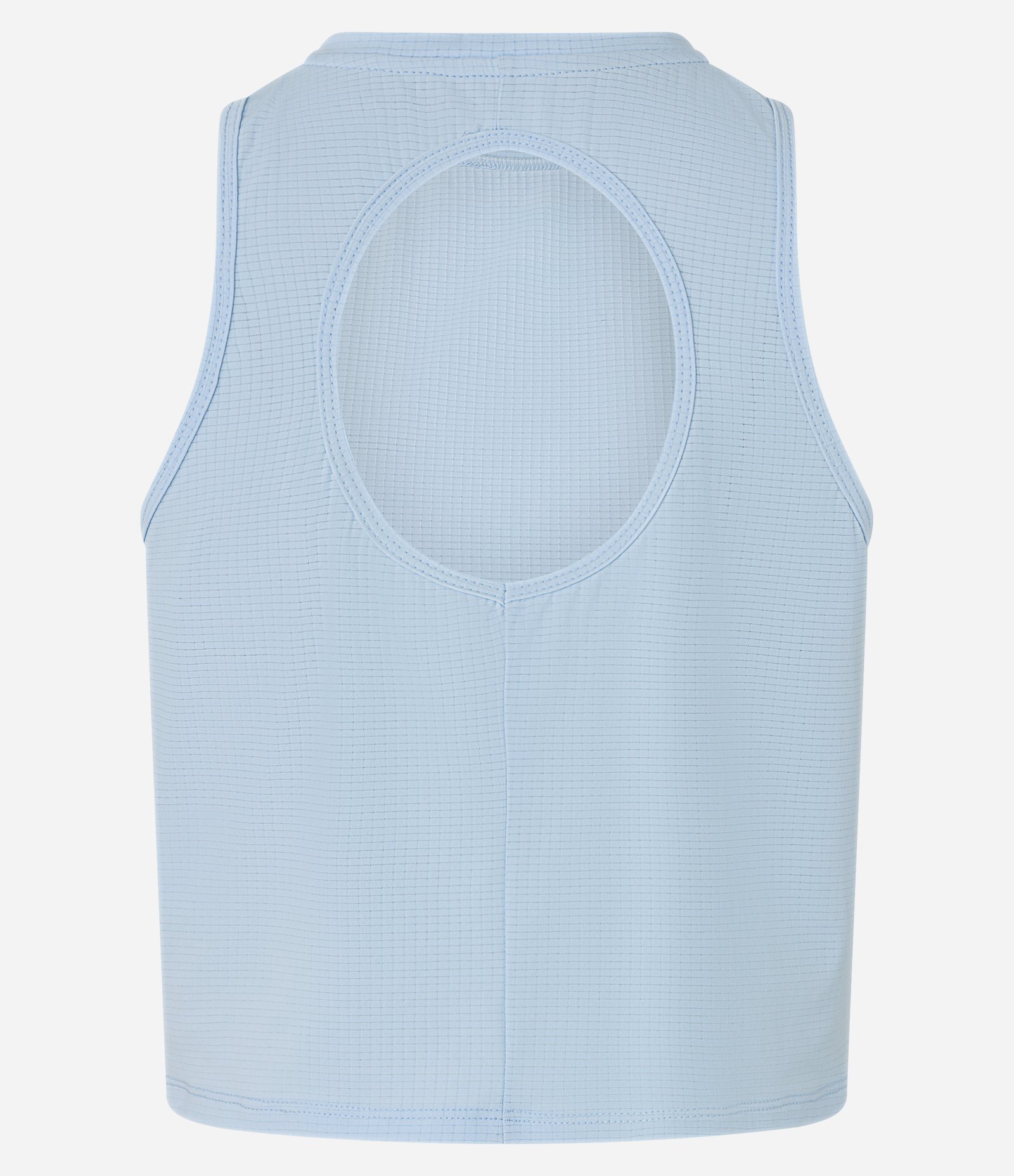 Regata Box Esportiva em Microfibra Texturizada com Recorte nas Costas Azul Claro 7