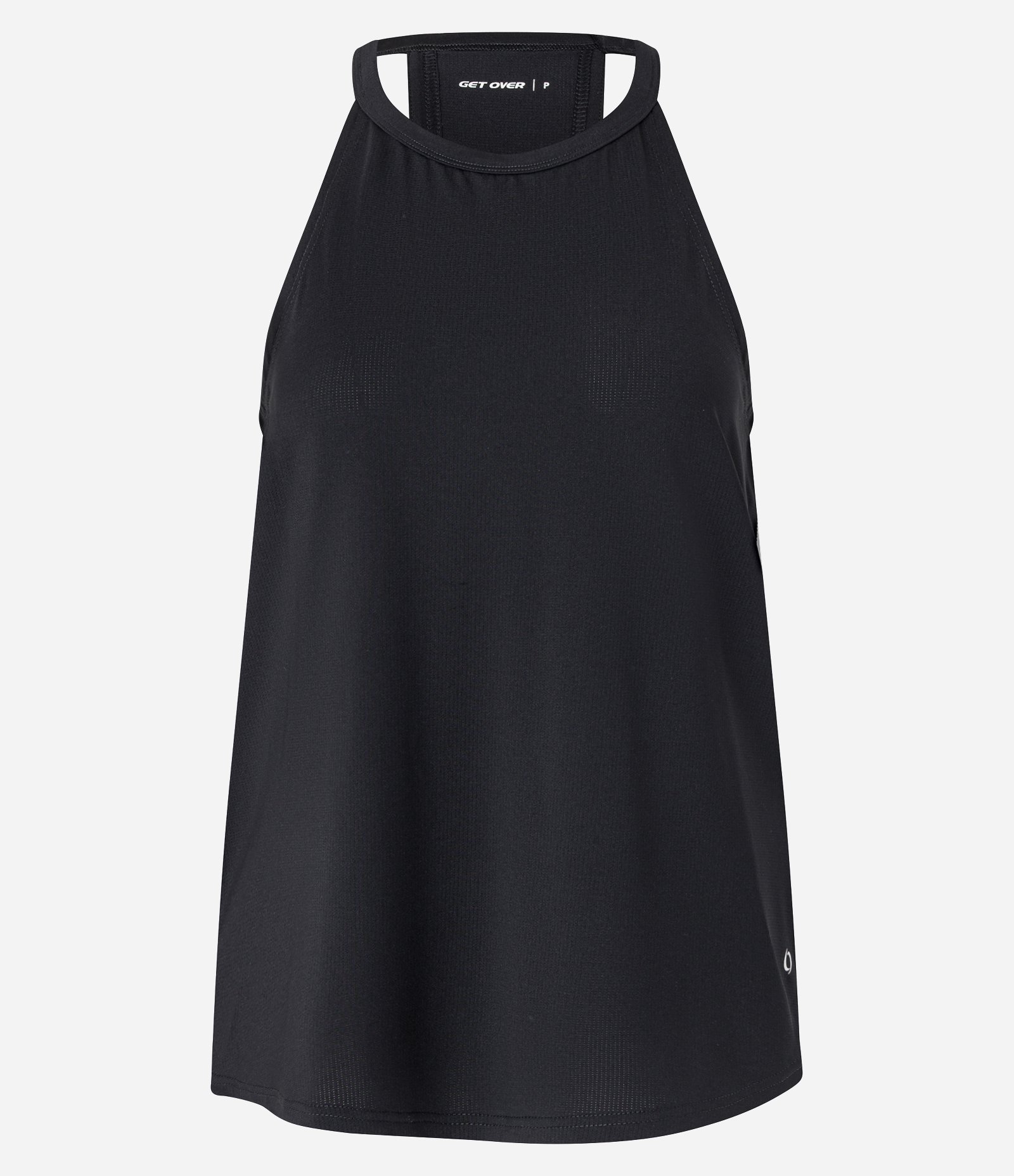 Regata Esportiva em Microfibra com Alças Finas Preto 3