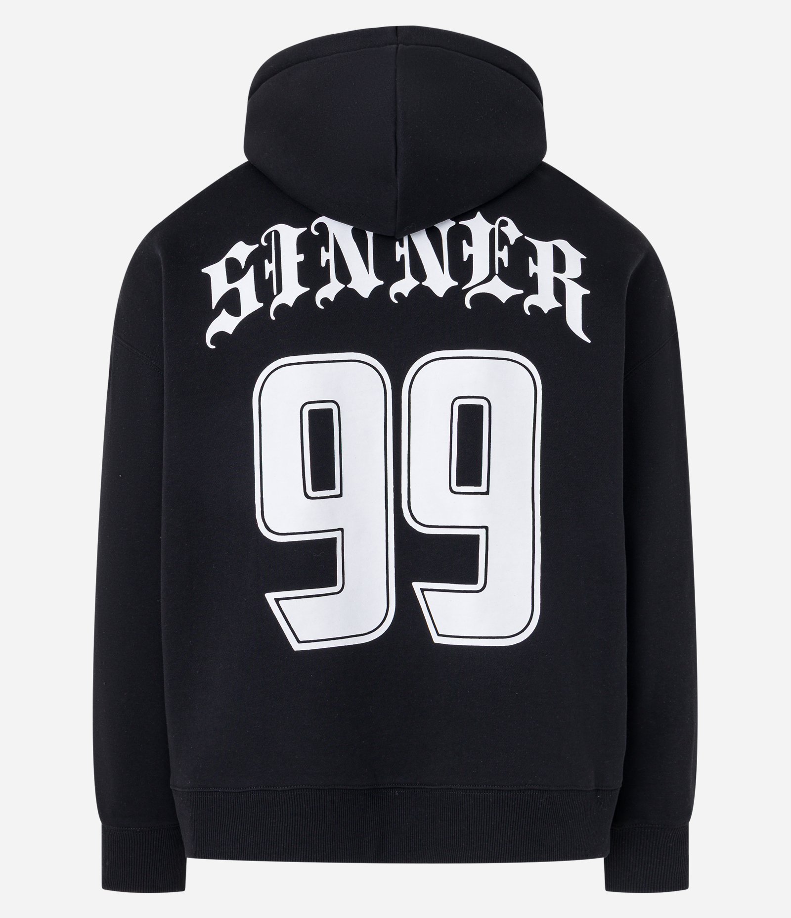 Casaco Boxy em Moletom com Felpa e Estampa Lettering com Bordados Frontais. Preto 9