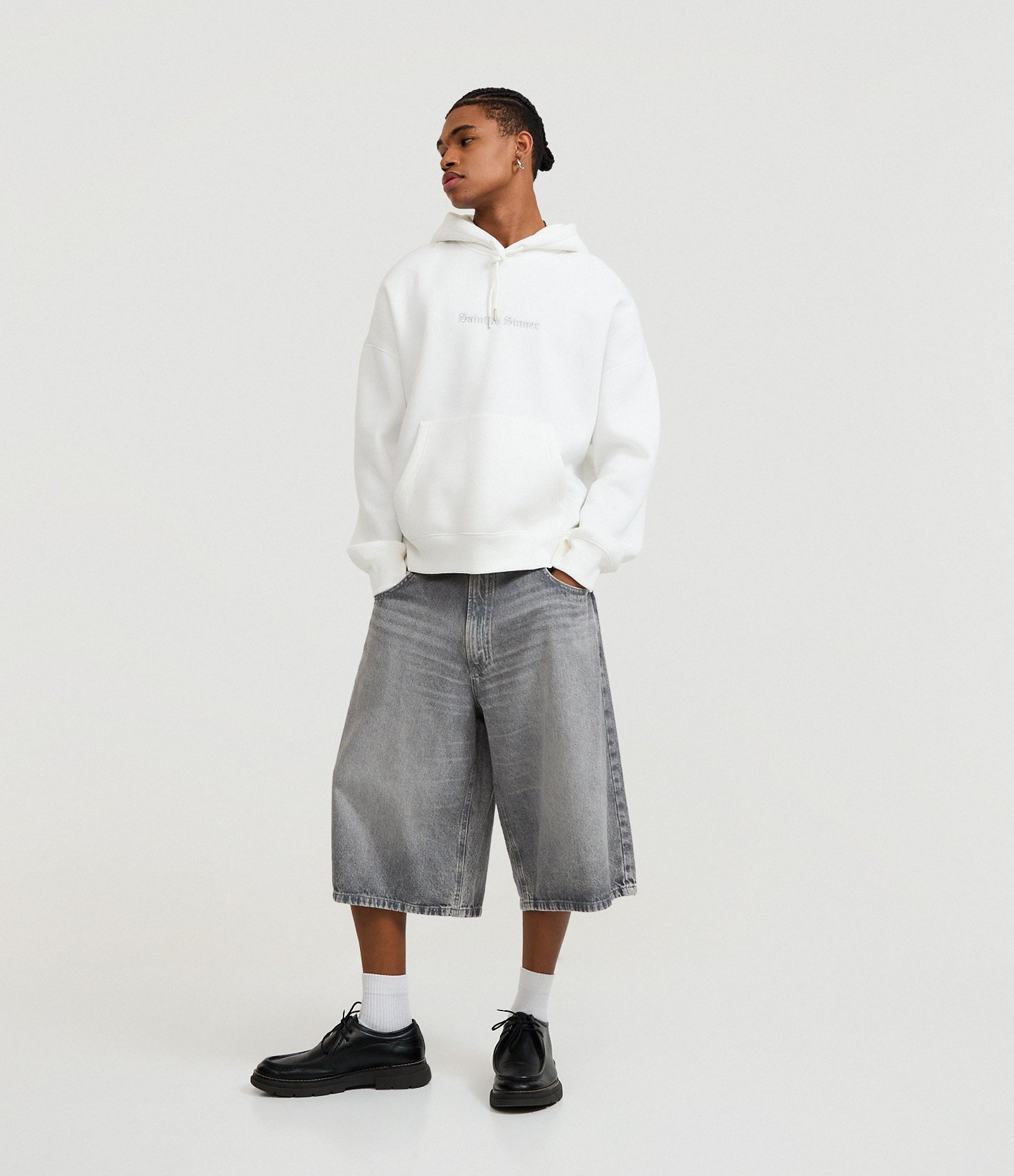 Blusão Boxy em Moletom com Felpa Branco 2