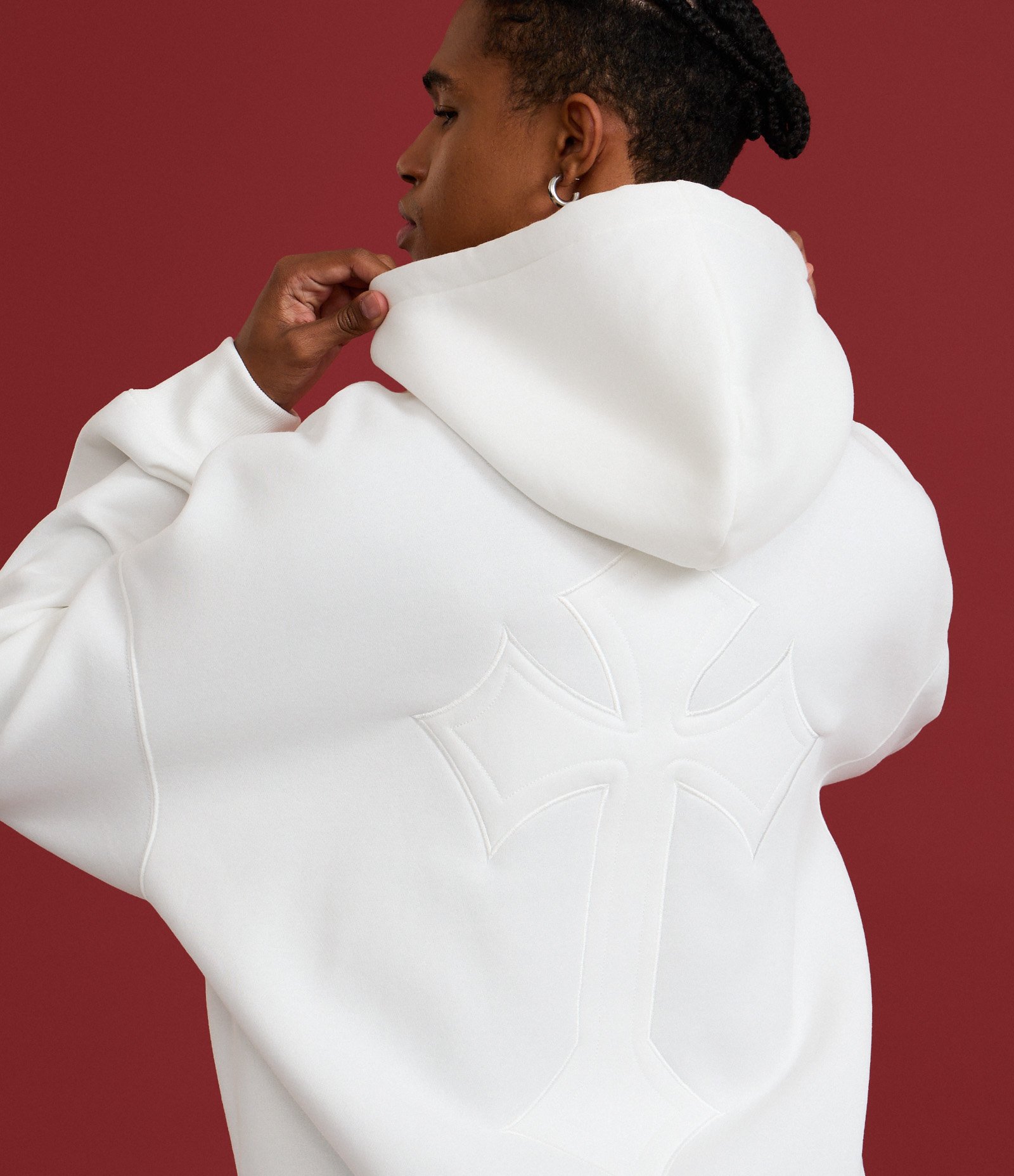 Blusão Boxy em Moletom com Felpa Branco 3