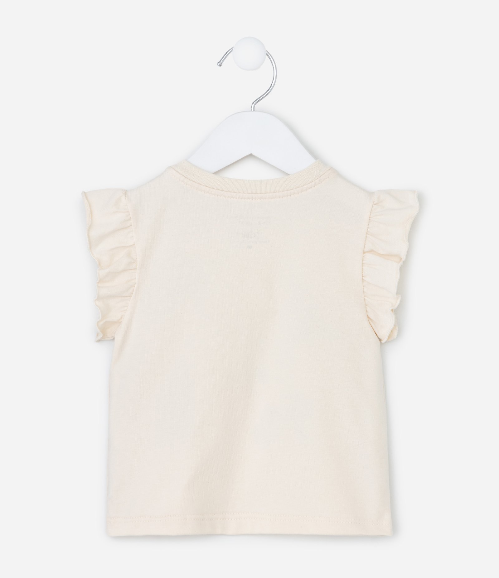 Conjunto Infantil com Estampa de Poddles - Tam1 a 6 Anos Bege 4