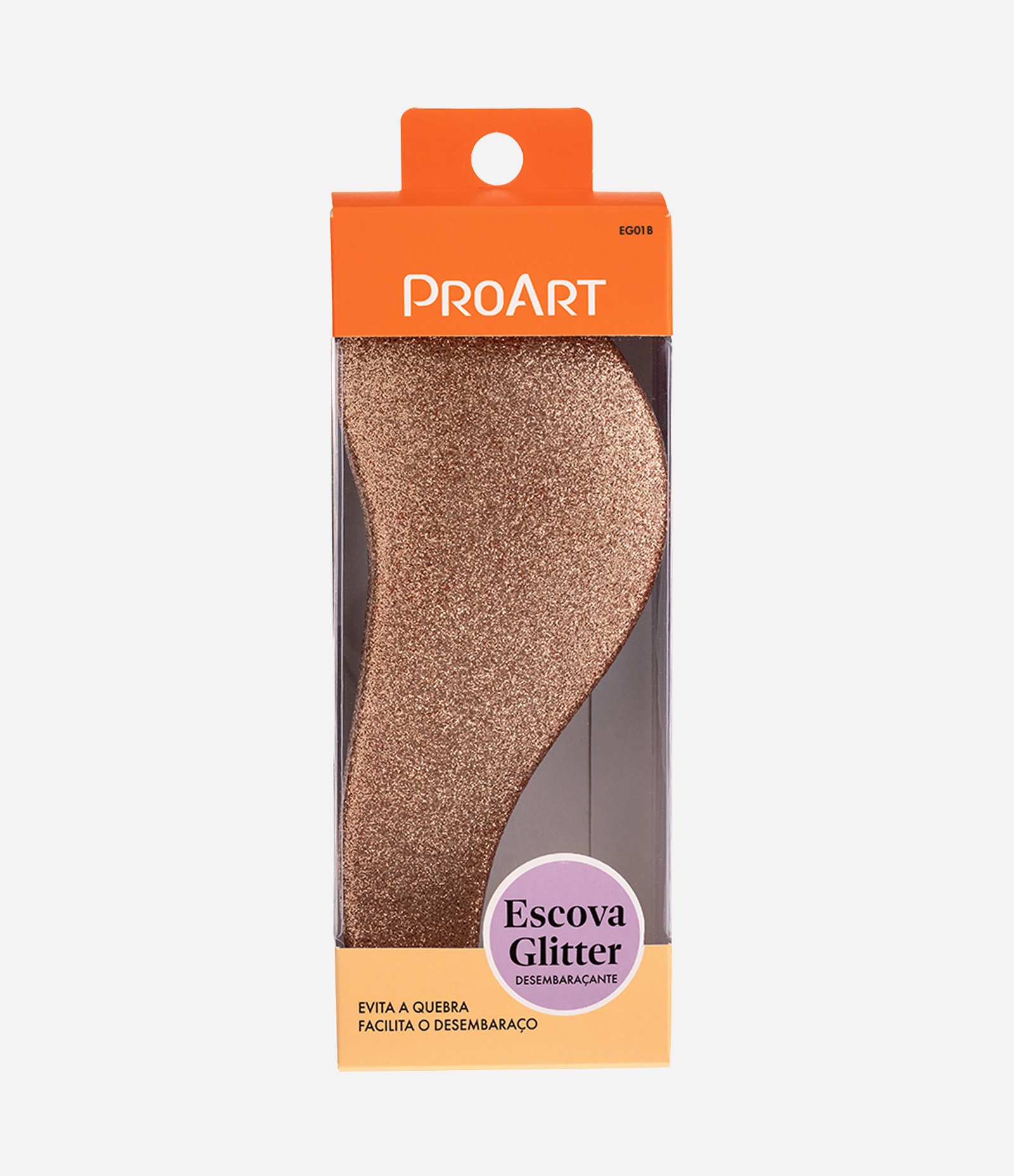 Escova Glitter Desembaracante Dourada ProArt Dourado 4