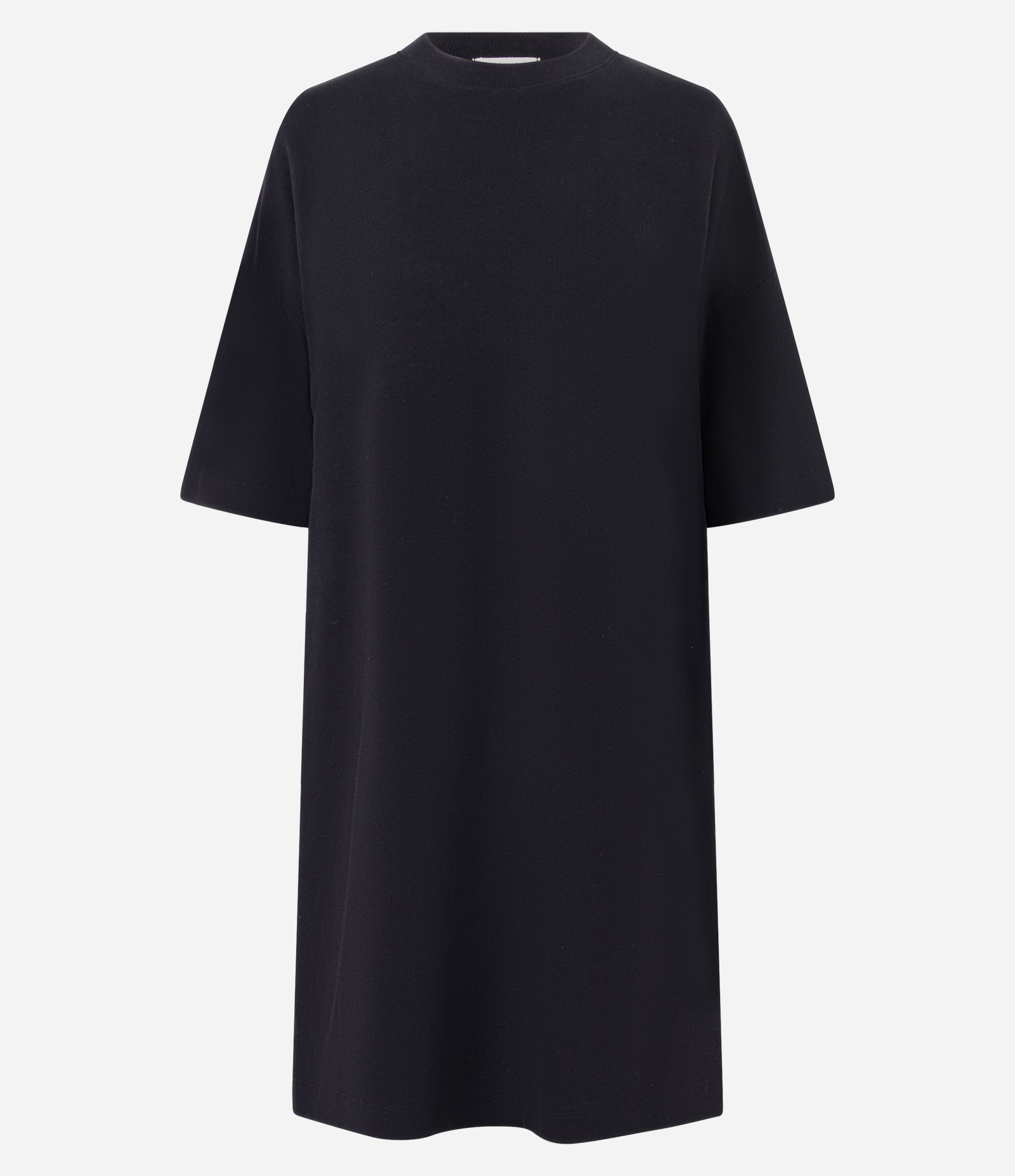 Vestido T-Shirt Básico em Algodão com Manga Curta Preto 5