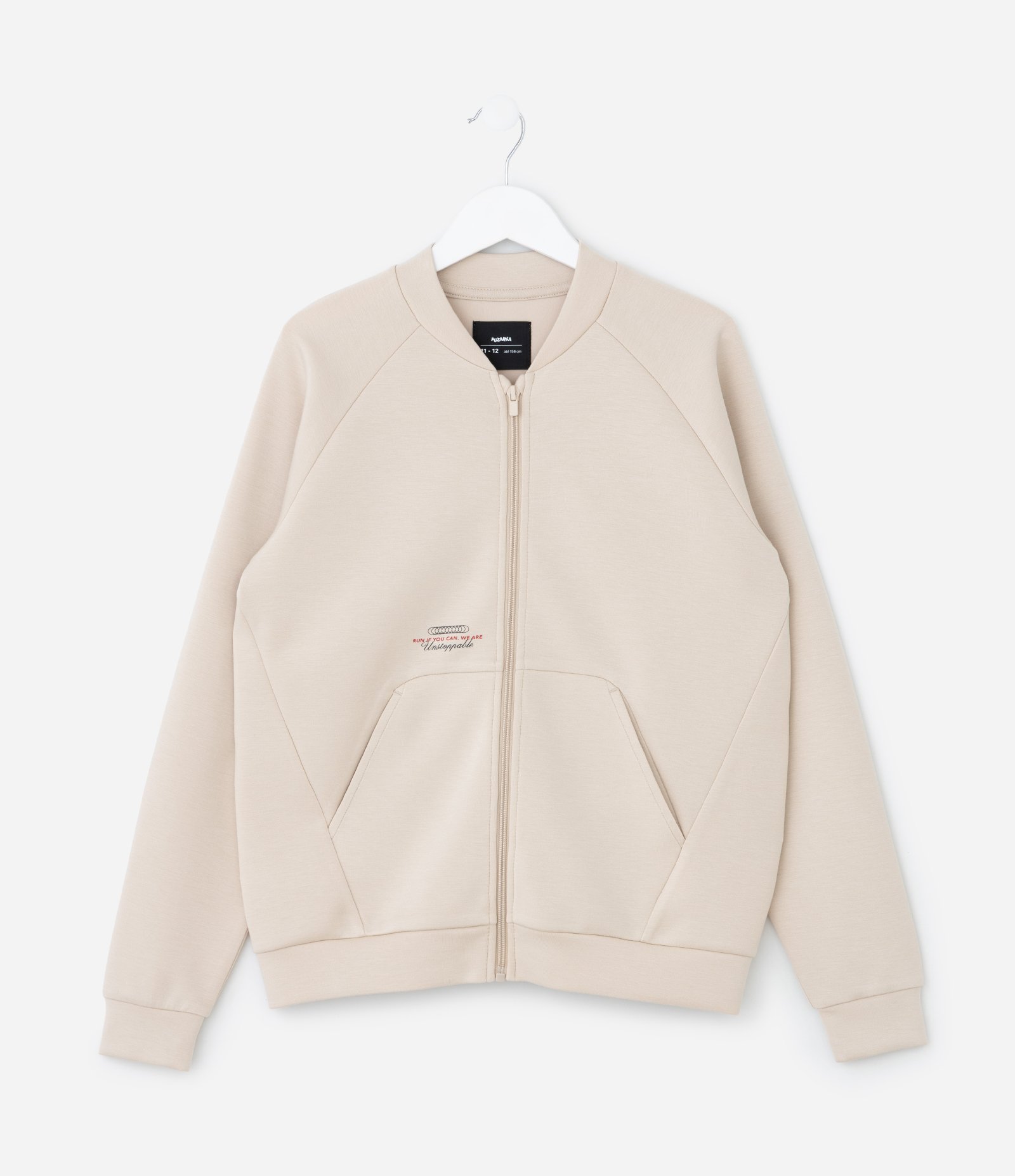 Casaco Infantil em Viscose com Bolsos - Tam 5 a 14 Anos Bege 1